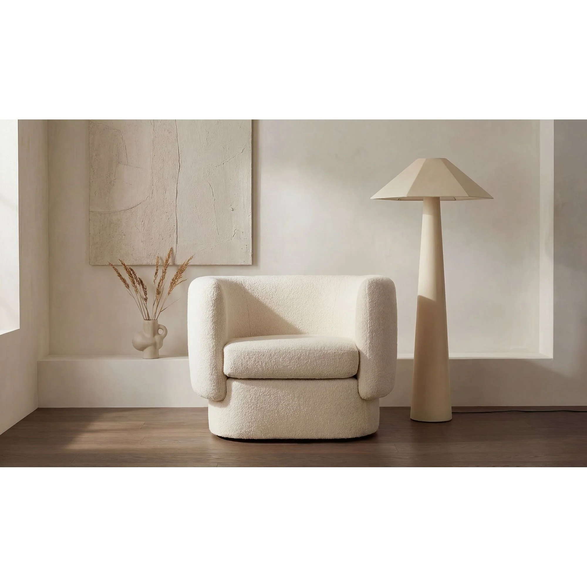 Moe's Home Gigi Floor Lamp Cream - Image 2