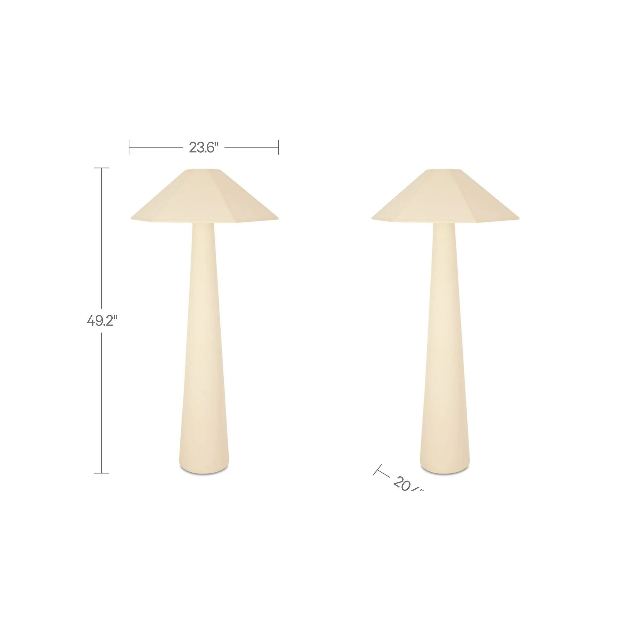 Moe's Home Gigi Floor Lamp Cream - Image 4