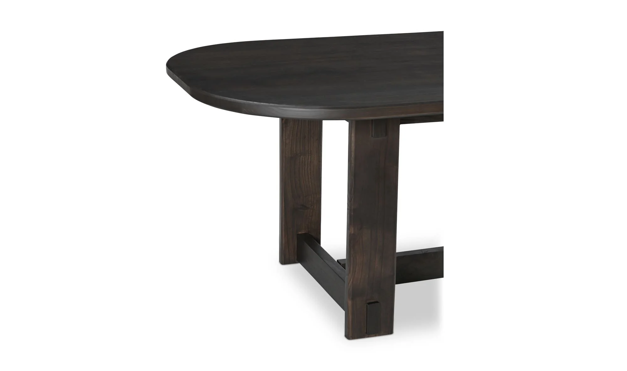 Moe's Home Glenn Oval Dining Table Dark Brown - Image 7