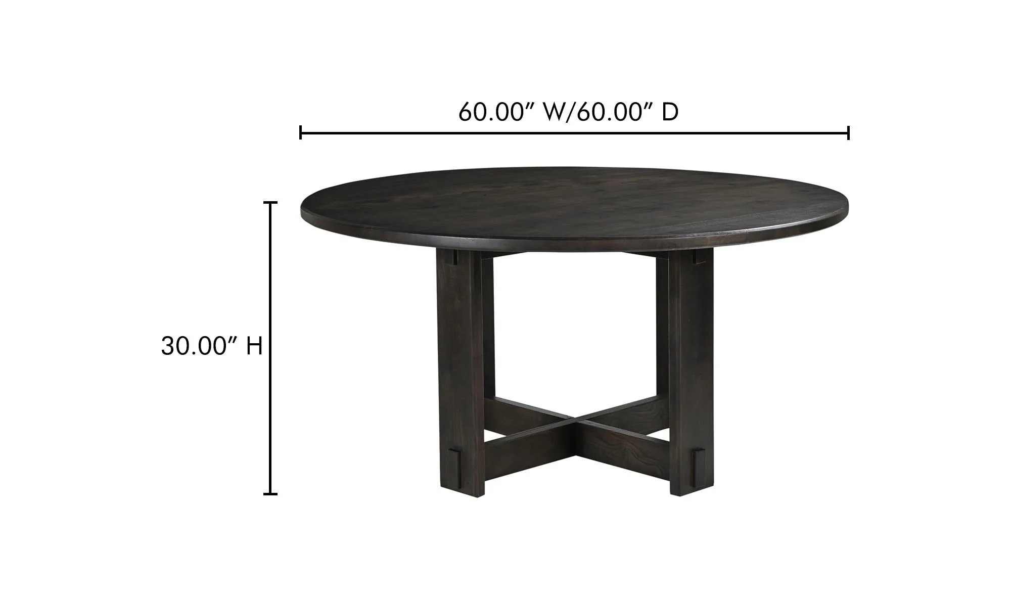 Moe's Home Glenn Round Dining Table Dark Brown - Image 12