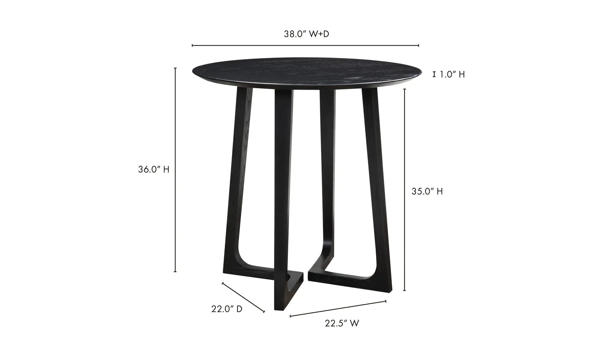 Moe's Home Godenza Counter Table Black - Image 10