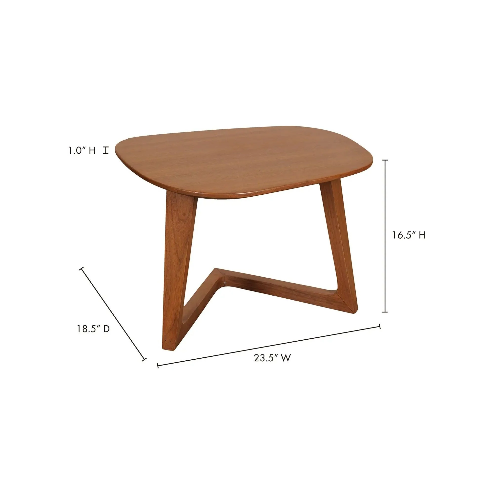Moe's Home Godenza Brown Walnut Wood End Table - Image 11