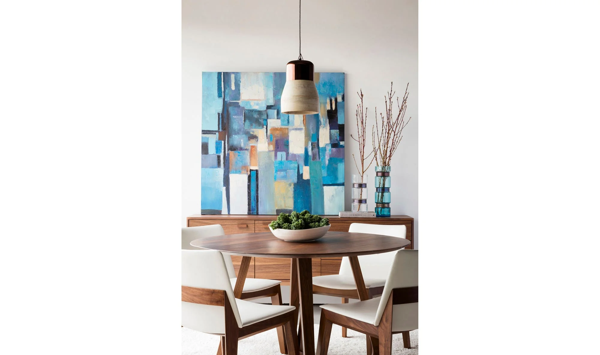 Moe's Home Godenza Round Dining Table Walnut - Image 4