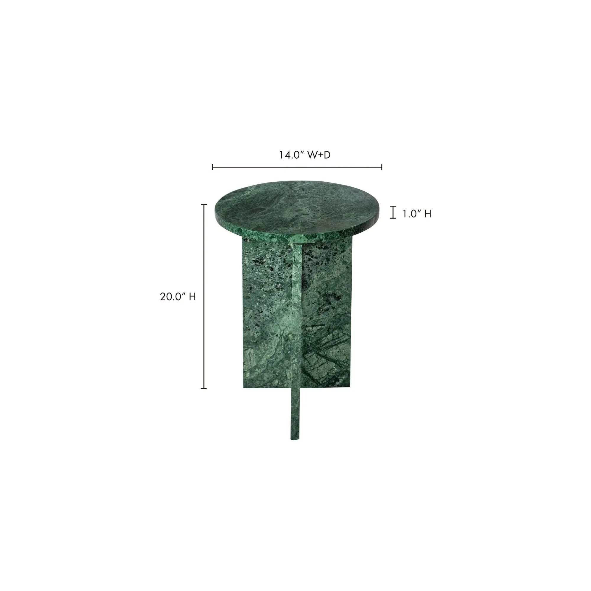 Moe's Home Collection Grace Green Marble Accent Table - Image 7