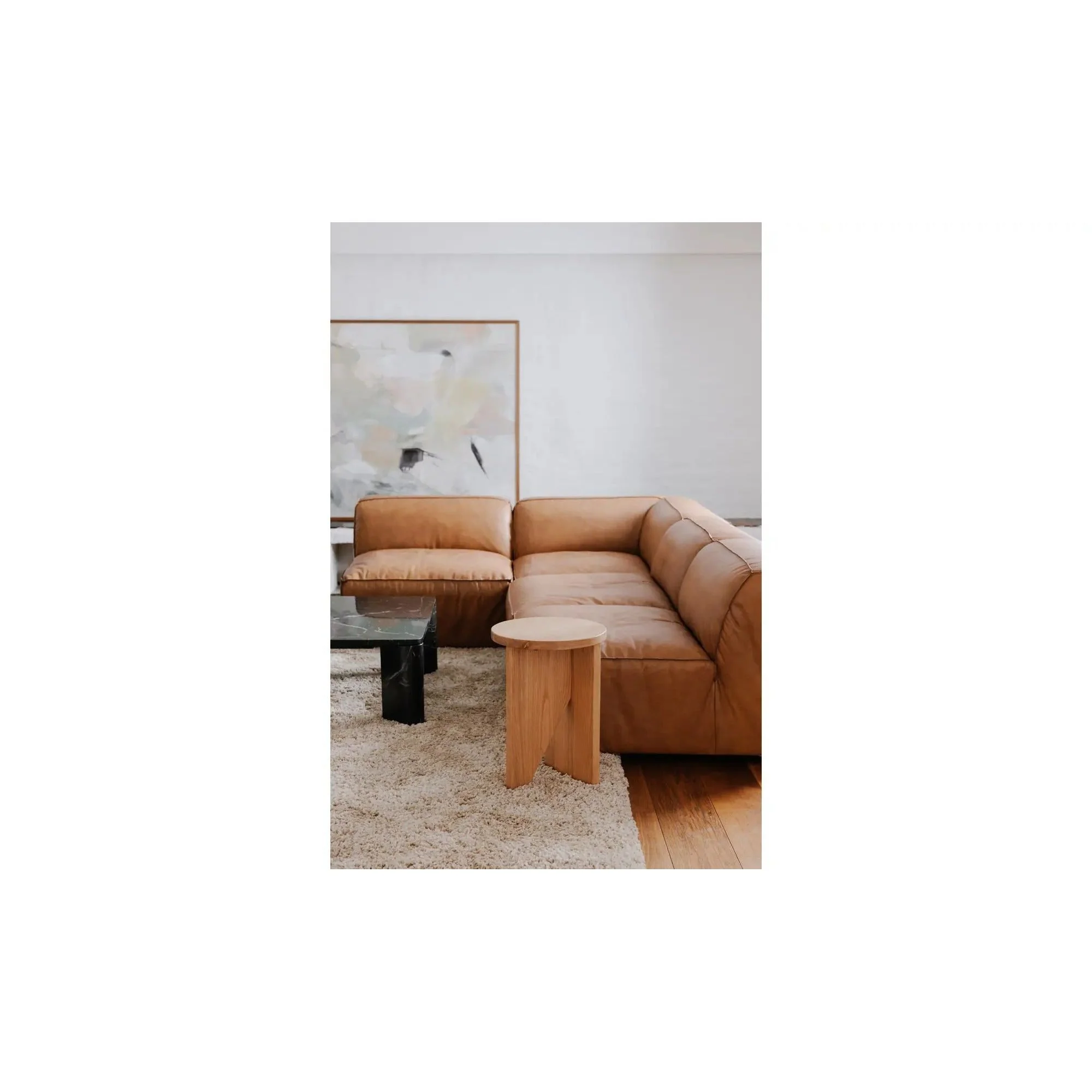 Moe's Home Collection Grace Natural Oak Accent Table - Image 3
