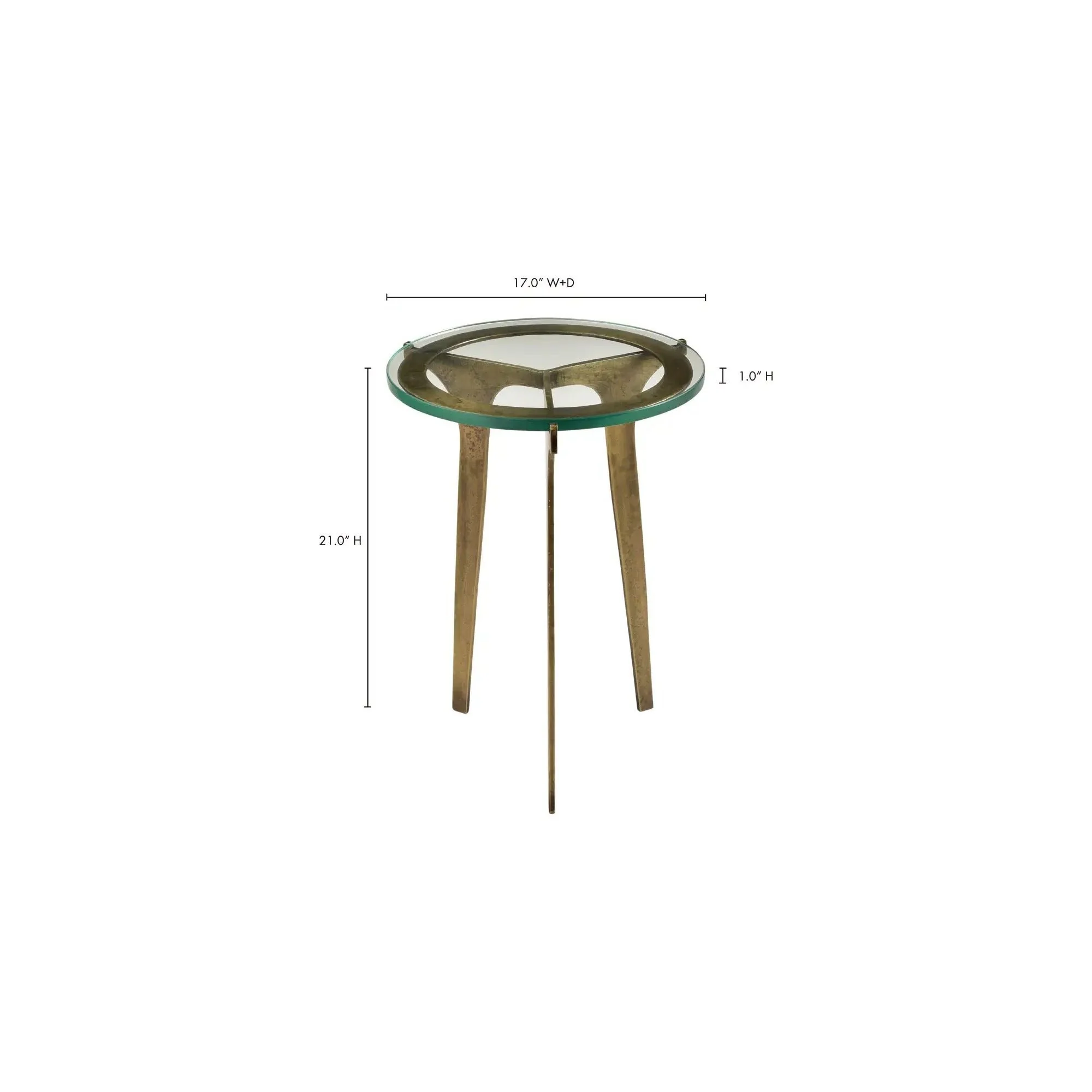 Moe's Home Collection Halvorsen Brass Accent Table - Image 5