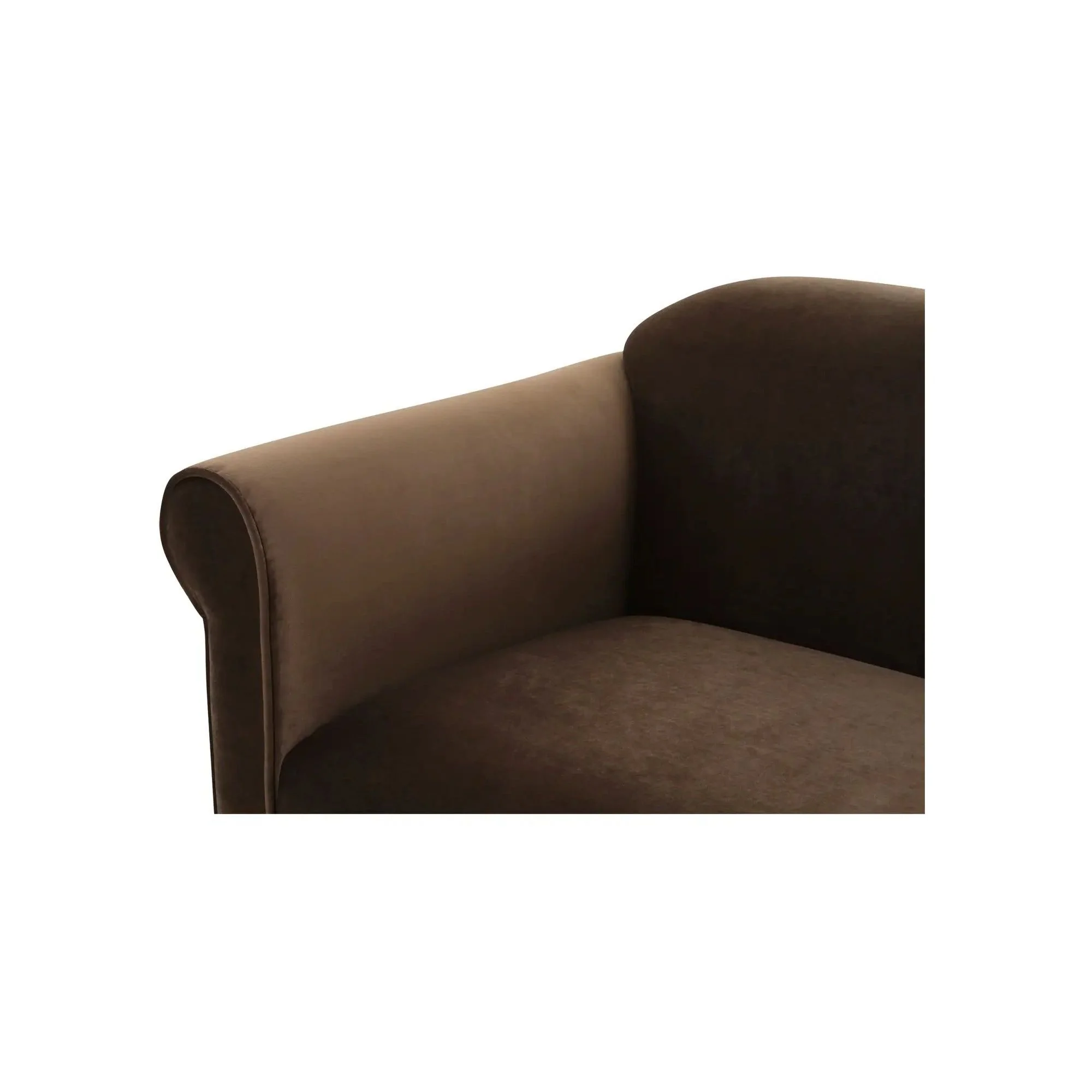 Moe's Home Collection Harmony Dark Brown Faux Mohair Accent Chair - Image 6