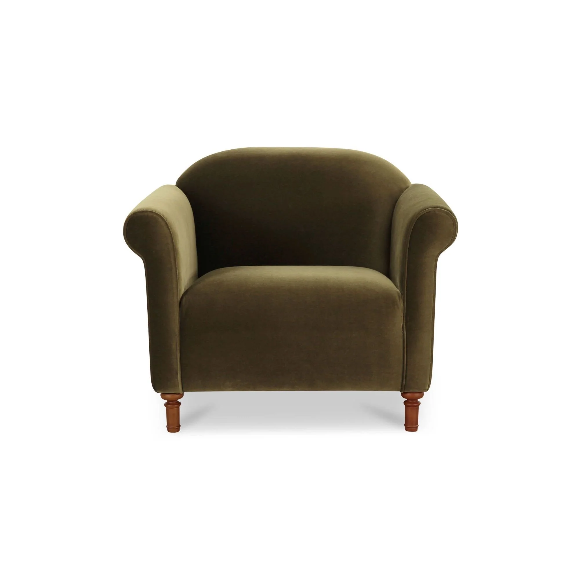 Moe's Home Collection Harmony Green Faux Mohair Accent Chair
