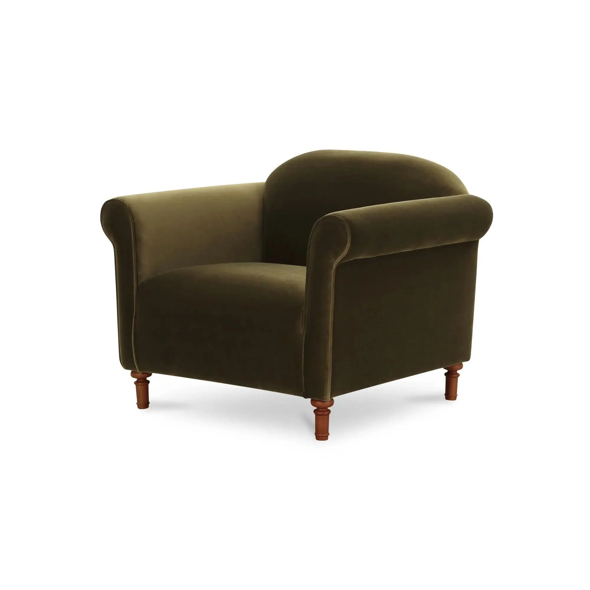 Moe's Home Collection Harmony Green Faux Mohair Accent Chair - Image 6