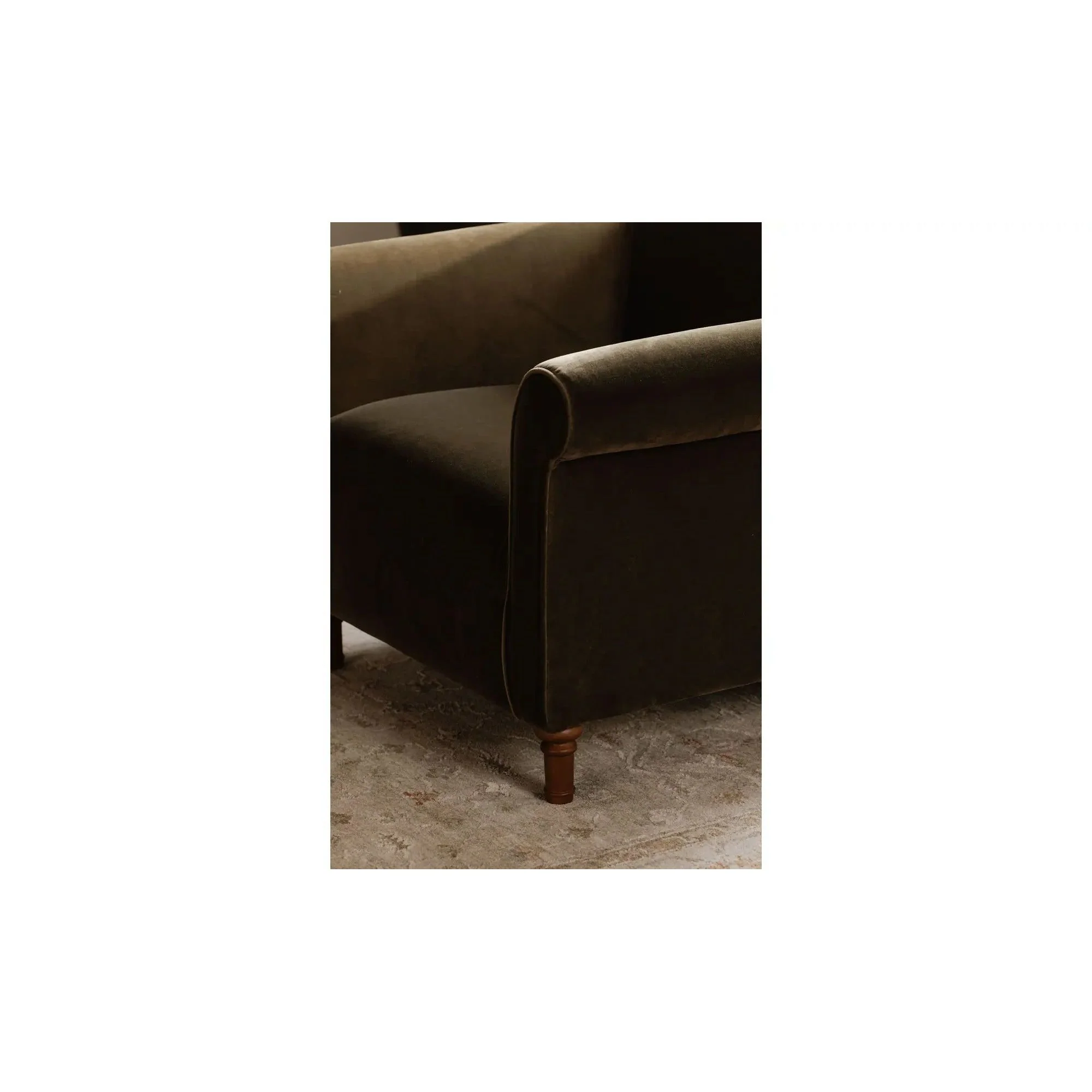 Moe's Home Collection Harmony Green Faux Mohair Accent Chair - Image 8