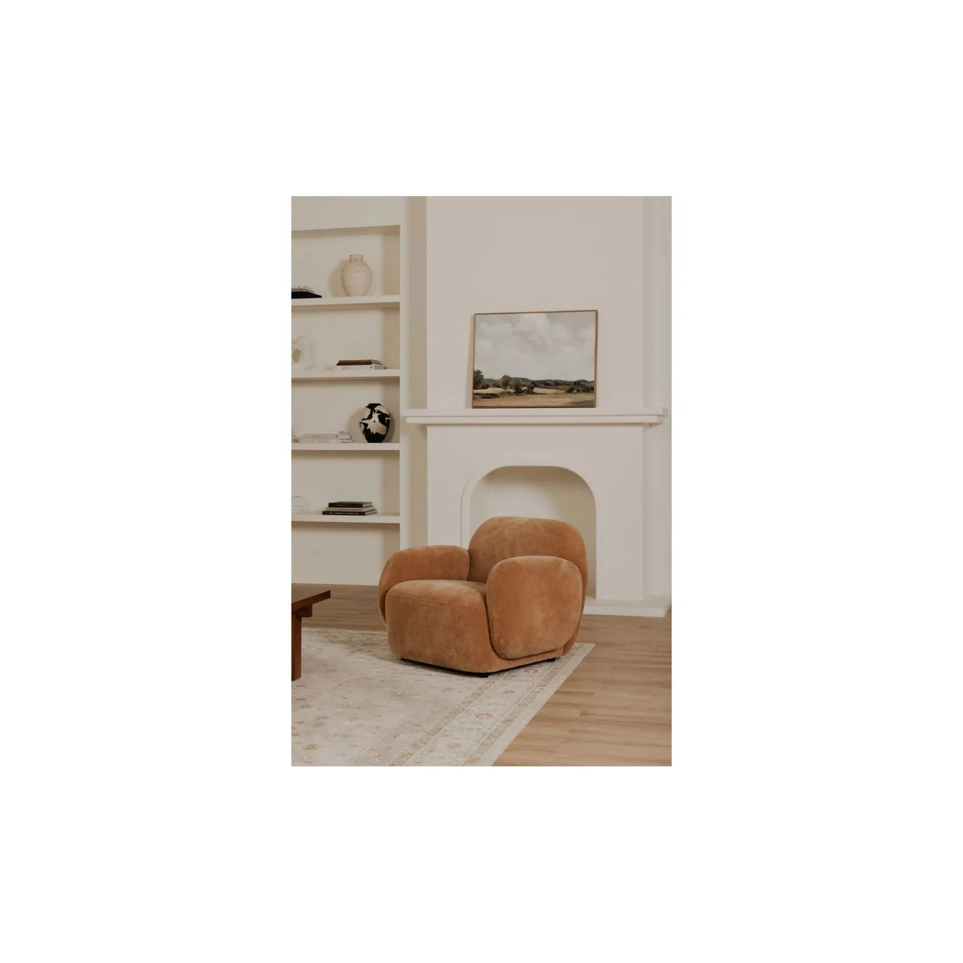 Moe's Home Collection Hazel Copper Velvet Lounge Chair - Image 3