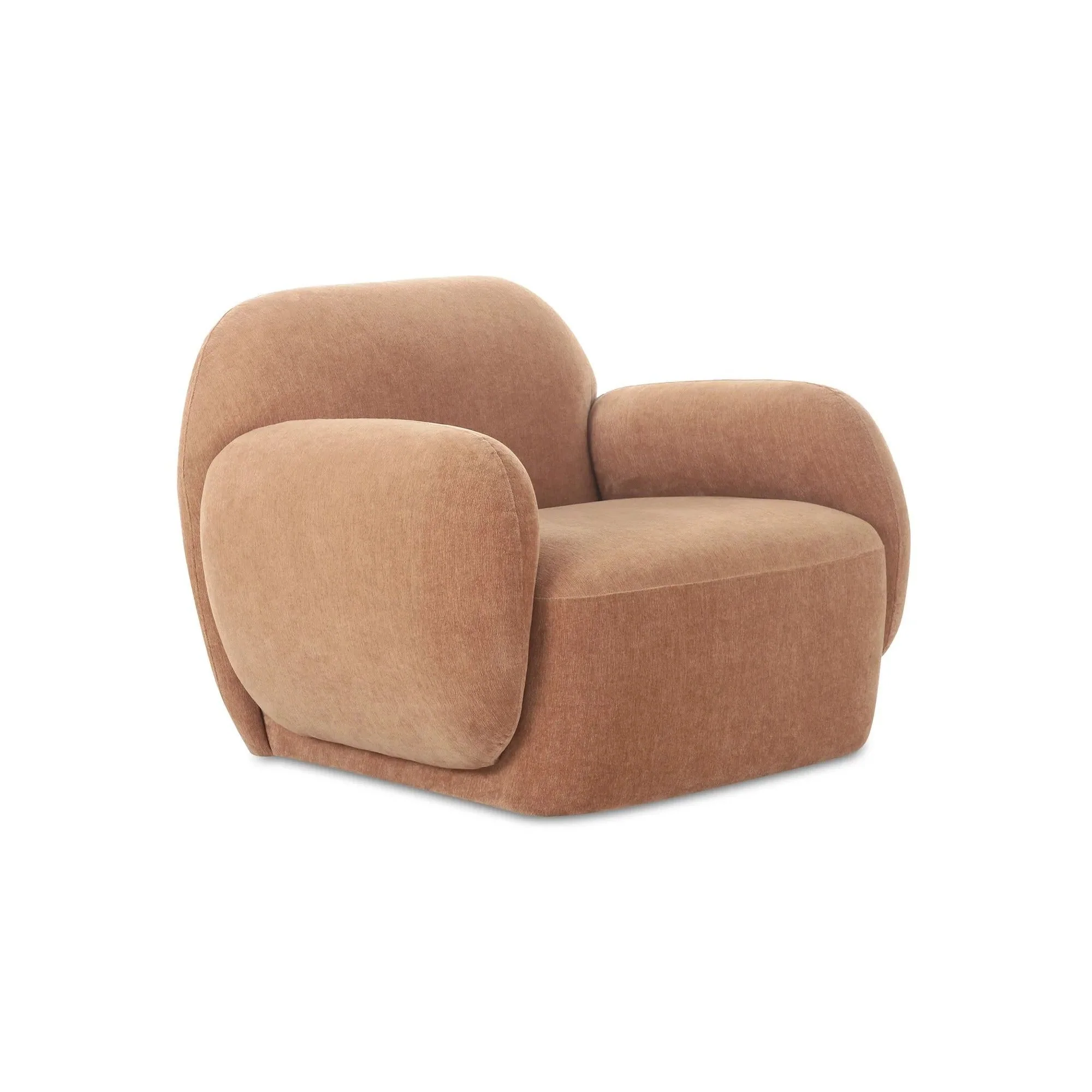 Moe's Home Collection Hazel Copper Velvet Lounge Chair - Image 4