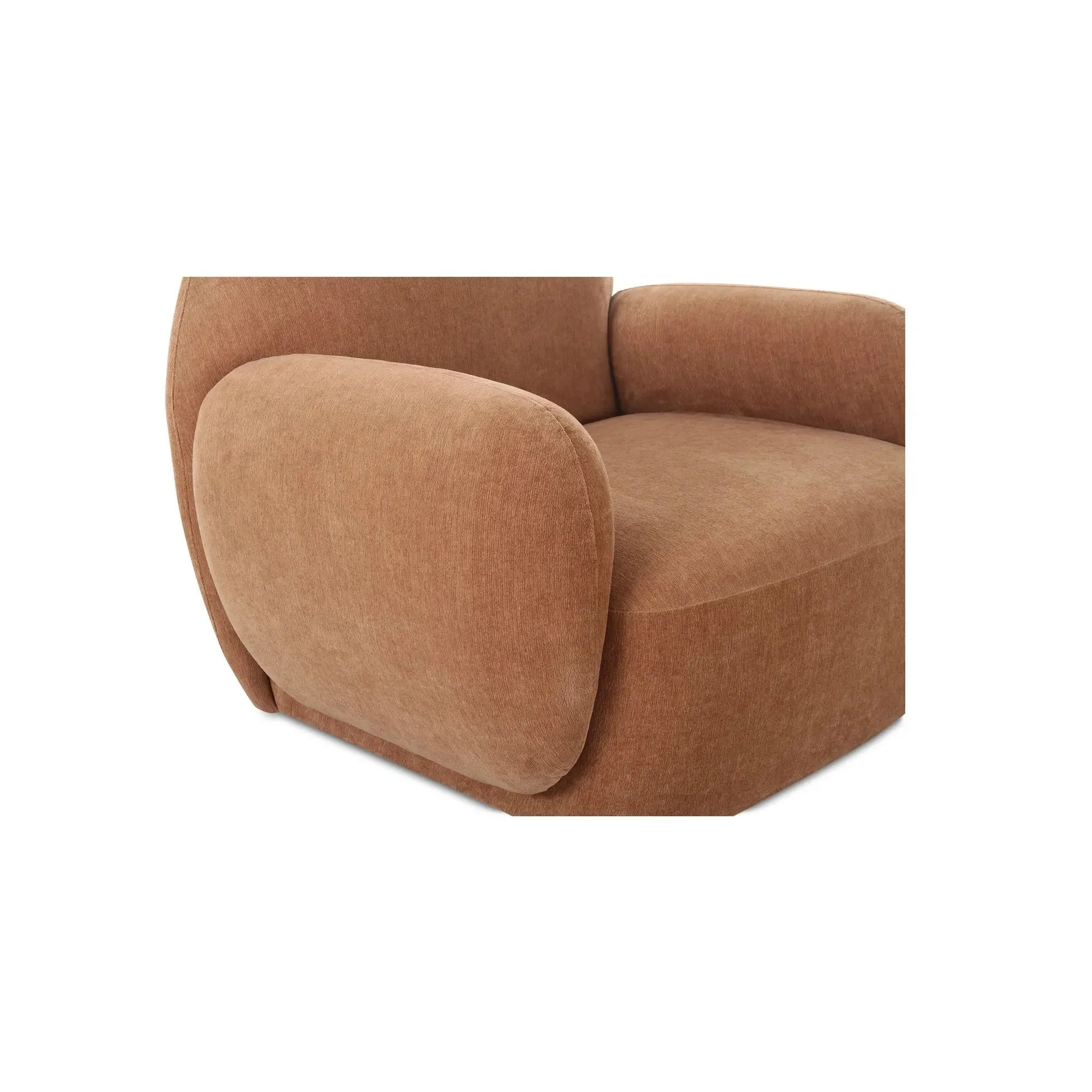 Moe's Home Collection Hazel Copper Velvet Lounge Chair - Image 8
