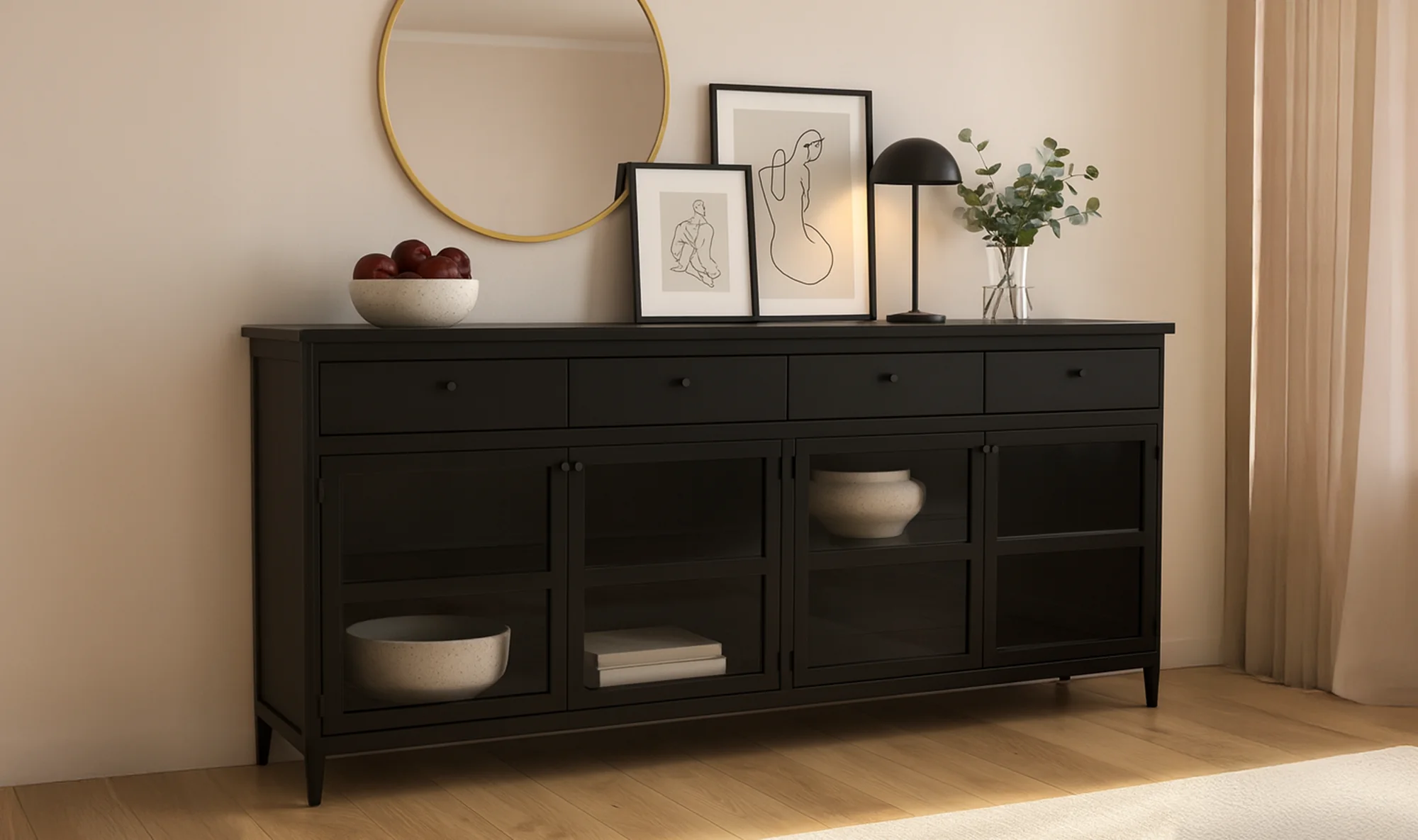 Moe's Home Henry Metal Sideboard Black - Image 2
