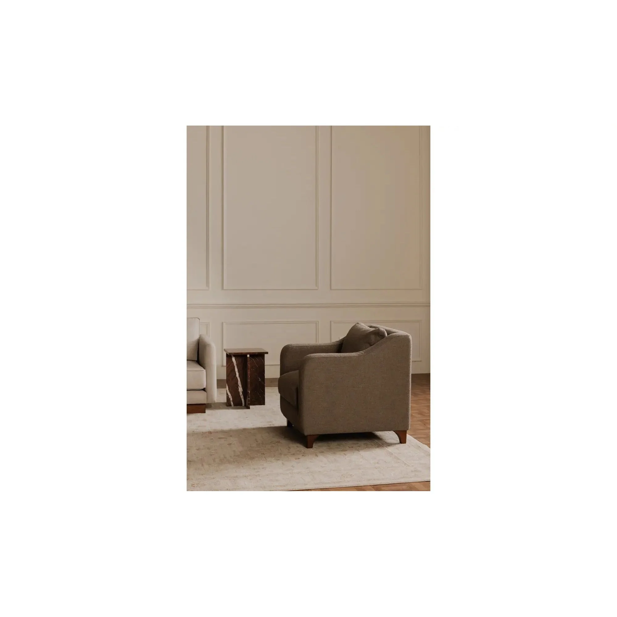 Moe's Home Collection Hewitt Warm Grey Accent Chair - Image 3