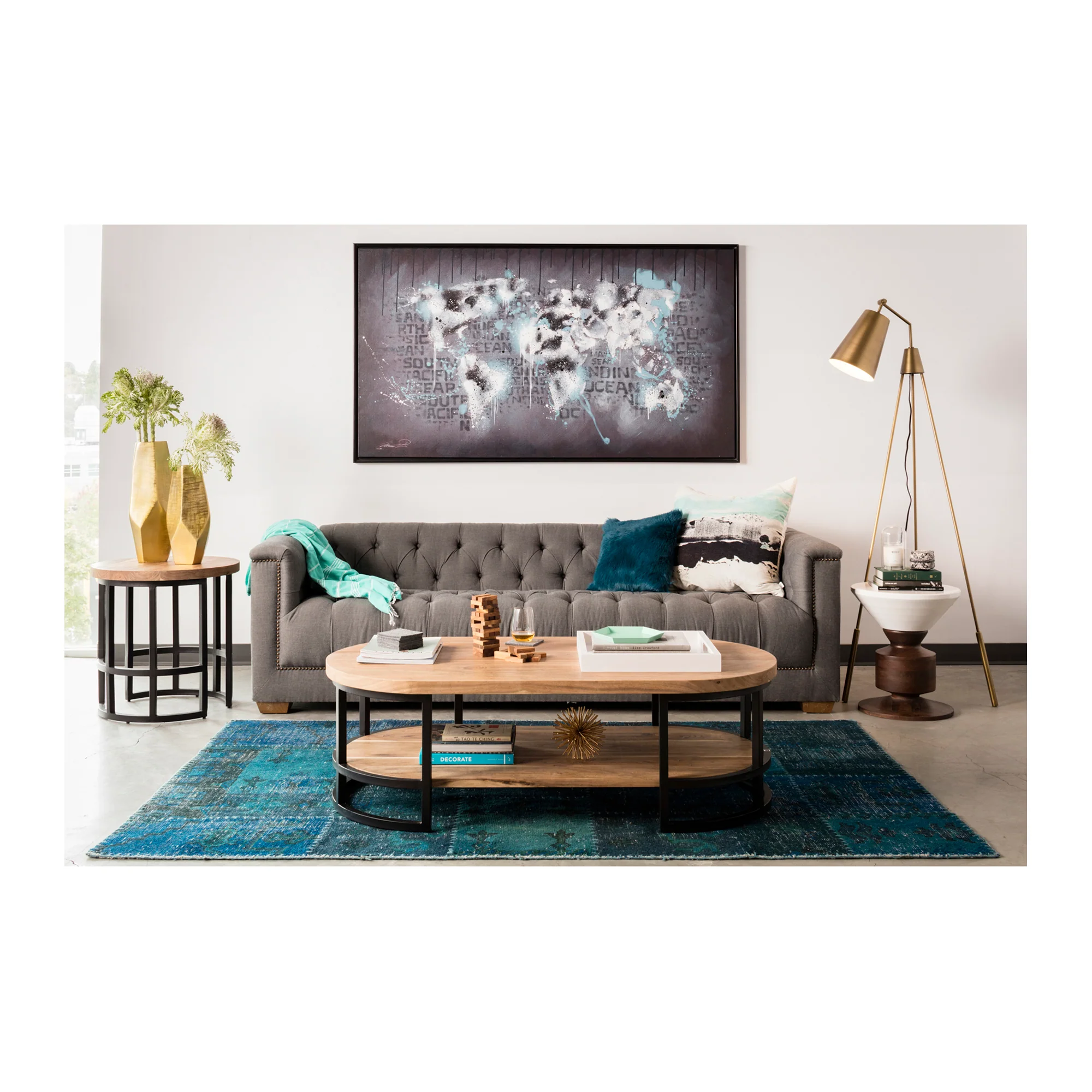 Moe's Home Collection Hippo White Stool - Image 2