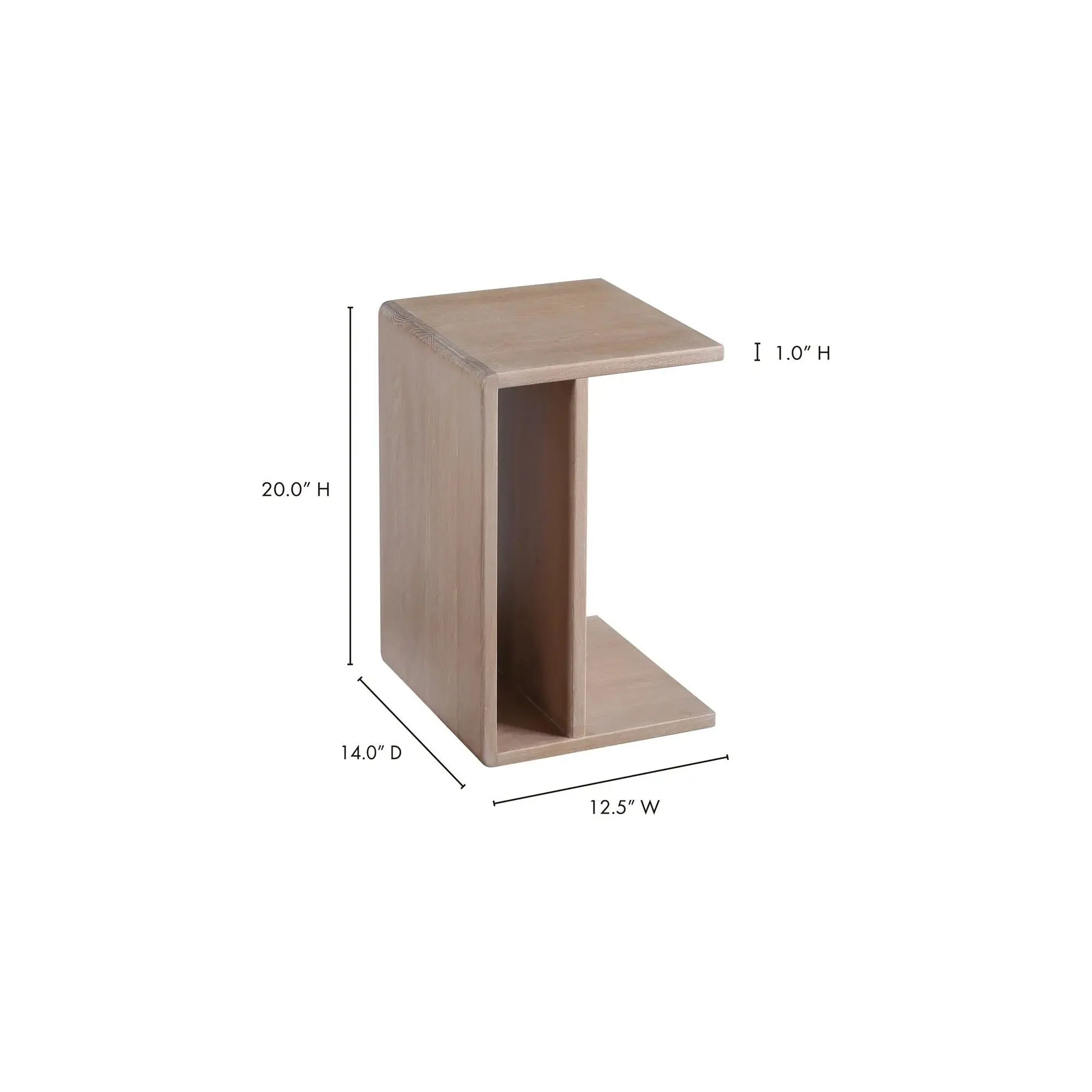 Moe's Home Collection Hiroki White Oak Accent Table - Image 6