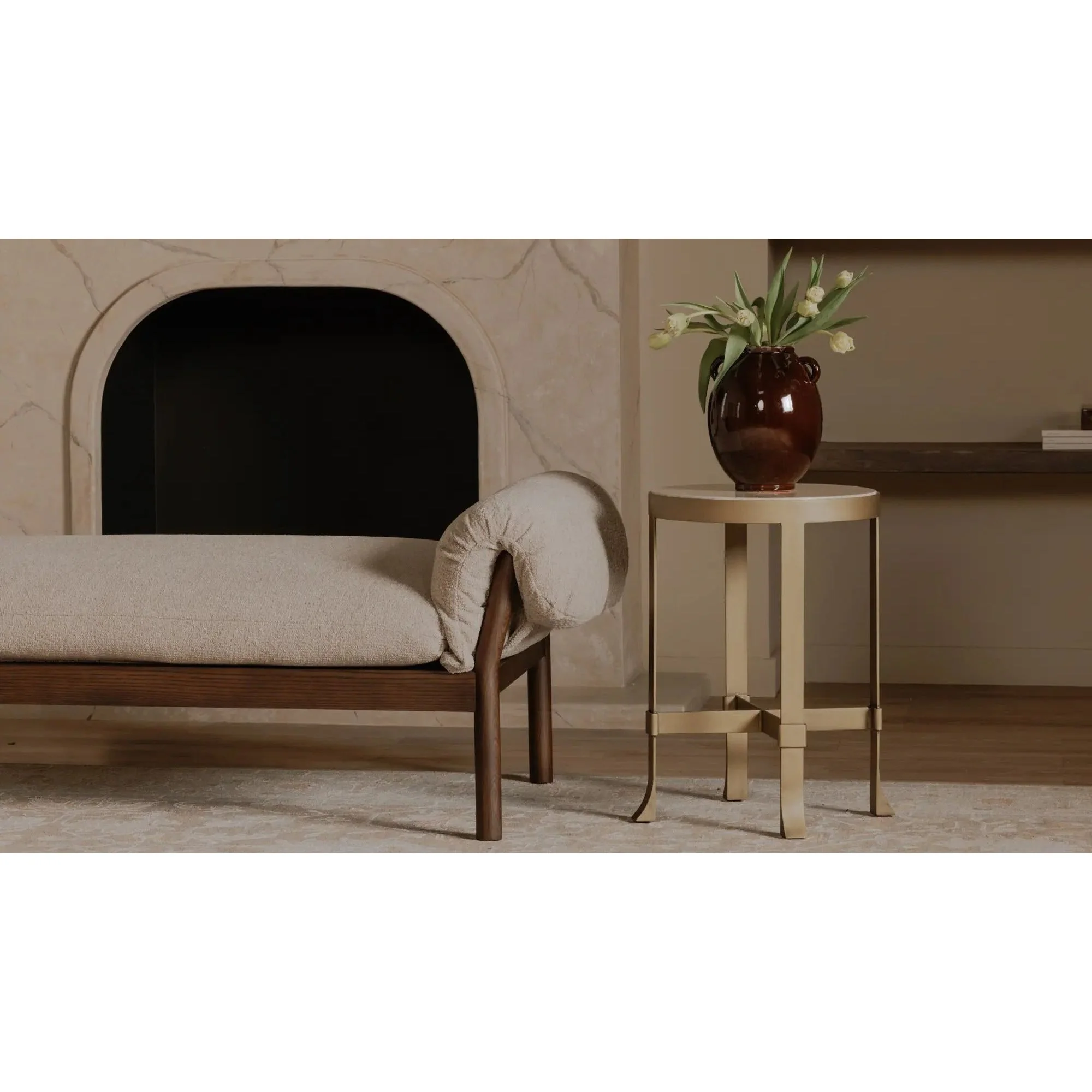 Moe's Home Collection Holli Travertine Side Table - Image 12