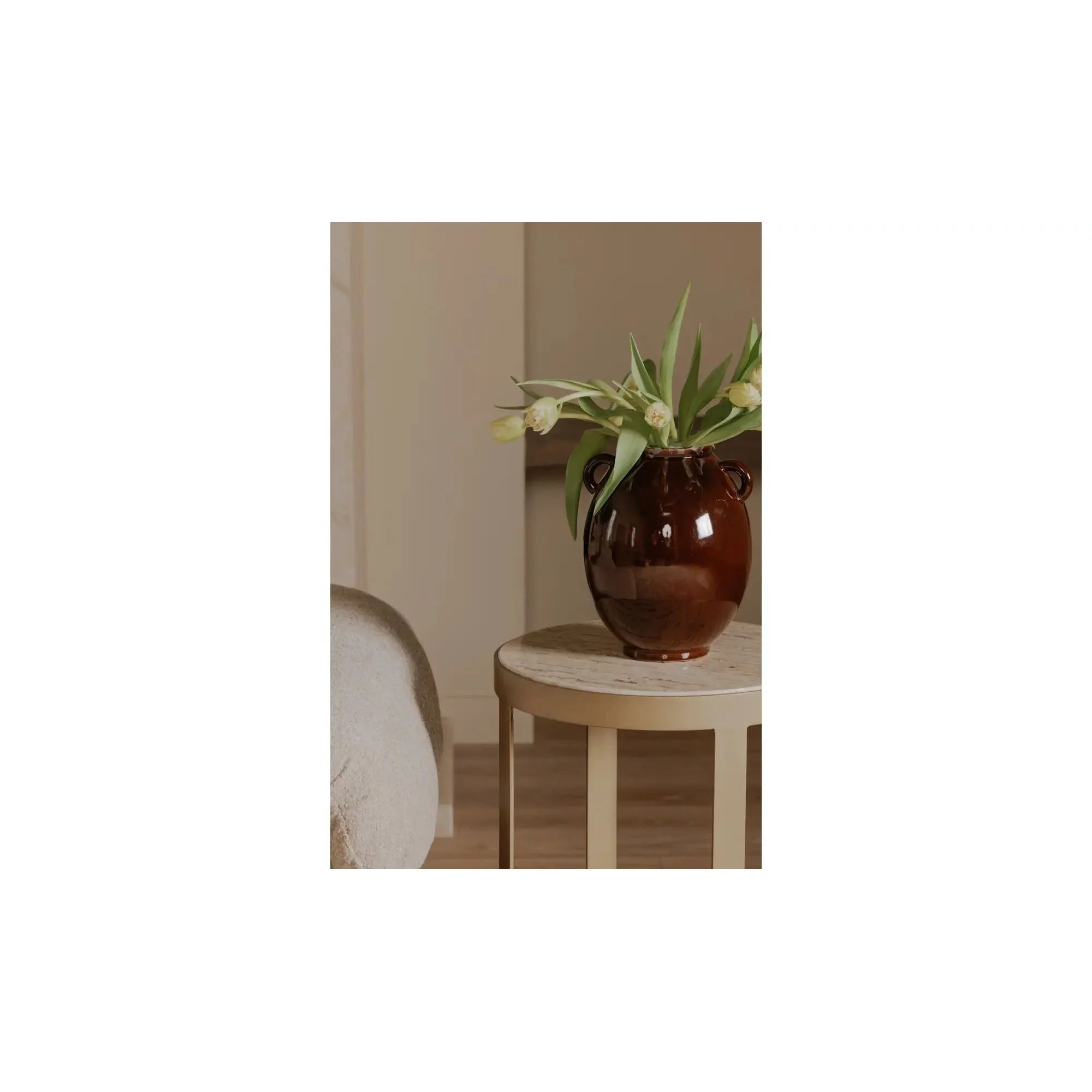 Moe's Home Collection Holli Travertine Side Table - Image 7