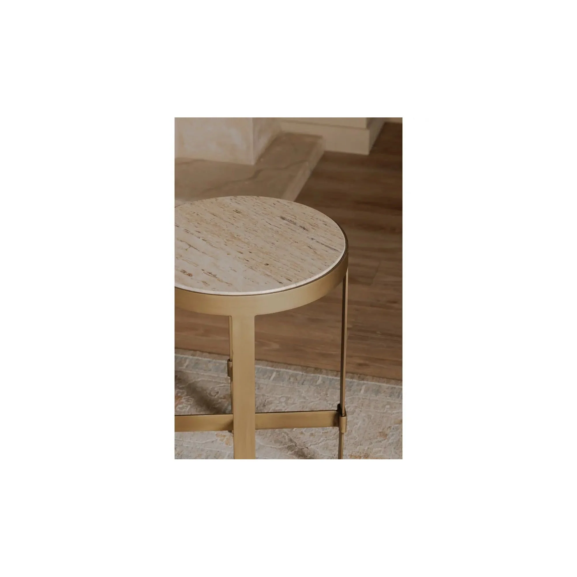 Moe's Home Collection Holli Travertine Side Table - Image 9