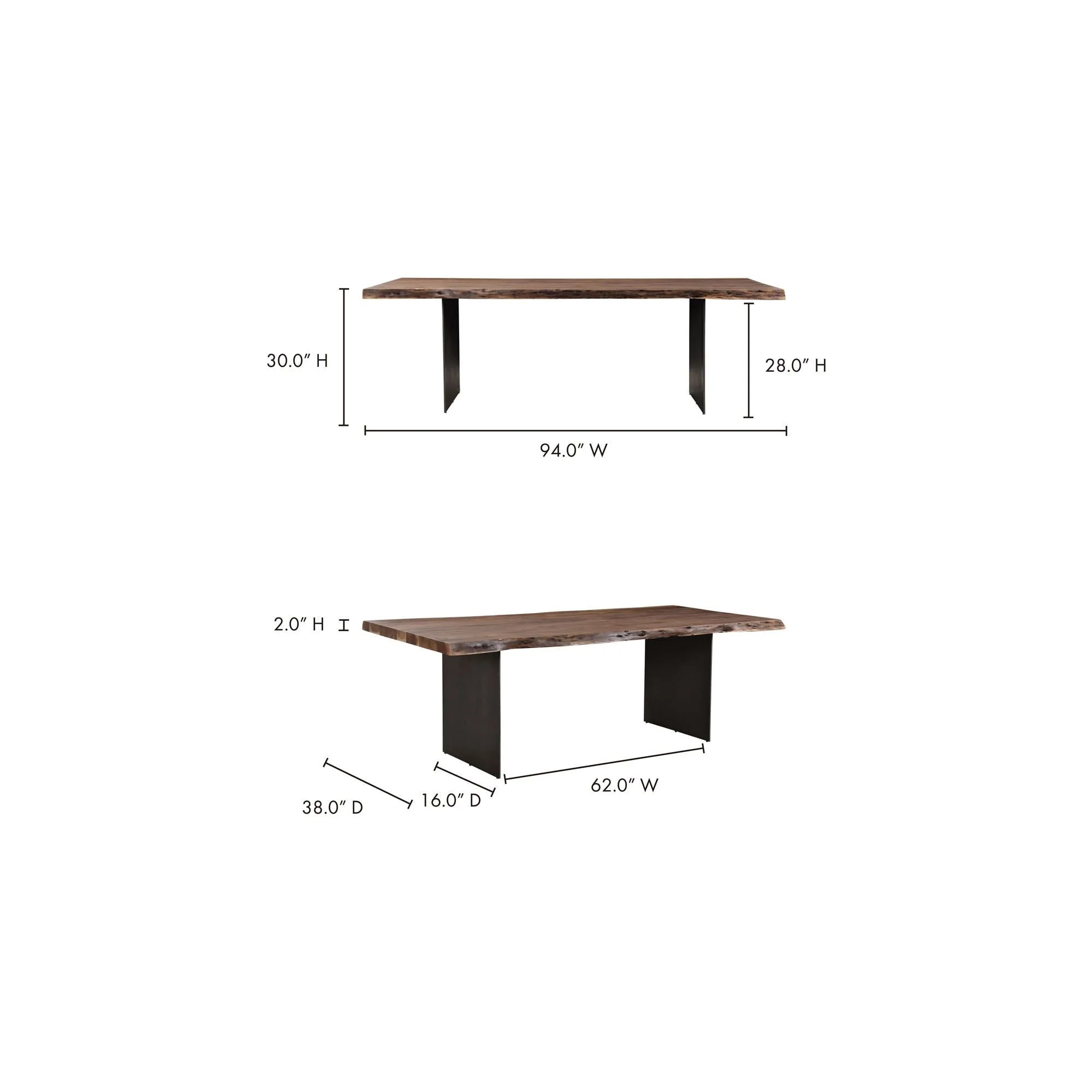 Moe's Home Howell Dining Table Natural - Image 6