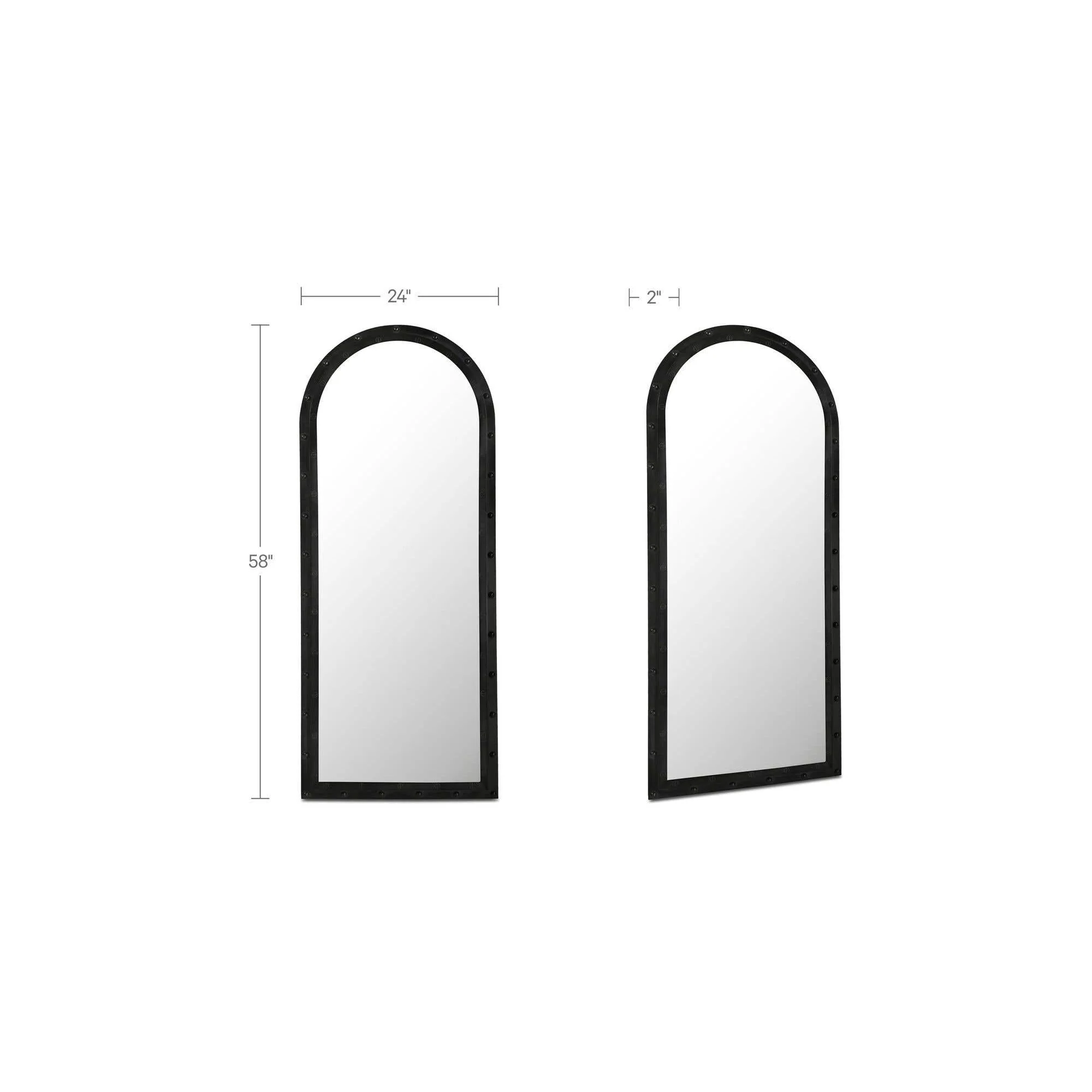 Moe's Home Hughes Floor Mirror Iron Grey - Image 6