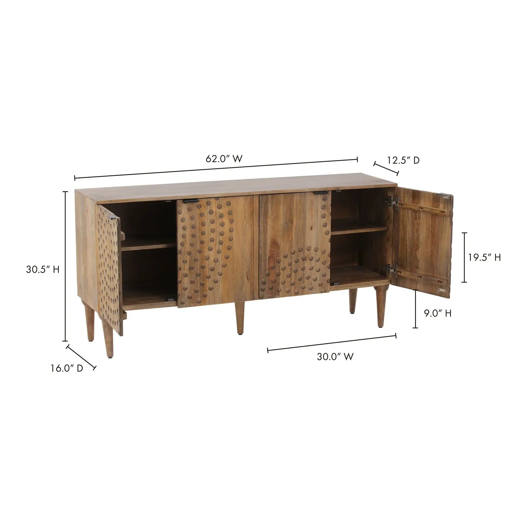 Moe's Home Collection Infinity Light Grey Sideboard - Image 5