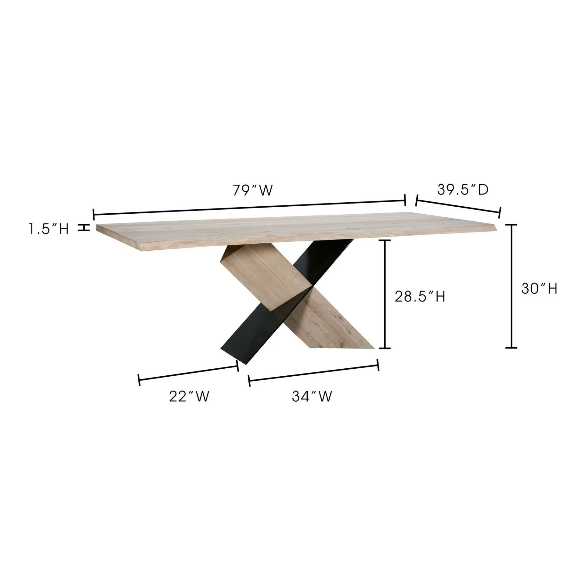 Moe's Home Instinct Dining Table Natural - Image 6