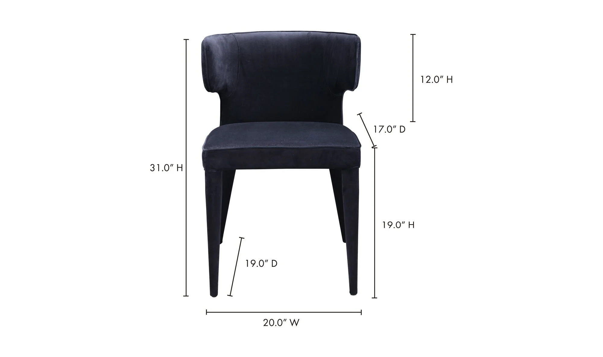 Moe's Home Jennaya Dining Chair Black - Image 10