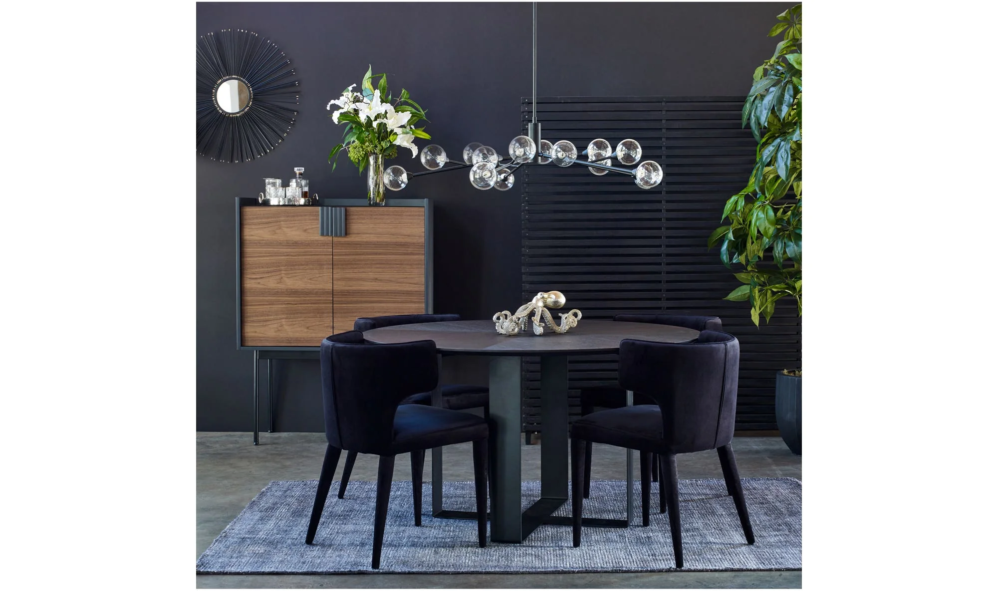 Moe's Home Jennaya Dining Chair Black - Image 3