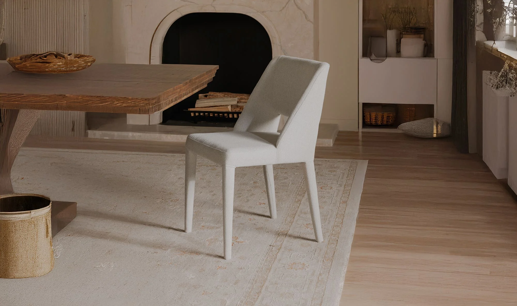 Moe's Home Joyce Dining Chair Beige-Set of Two - Image 3