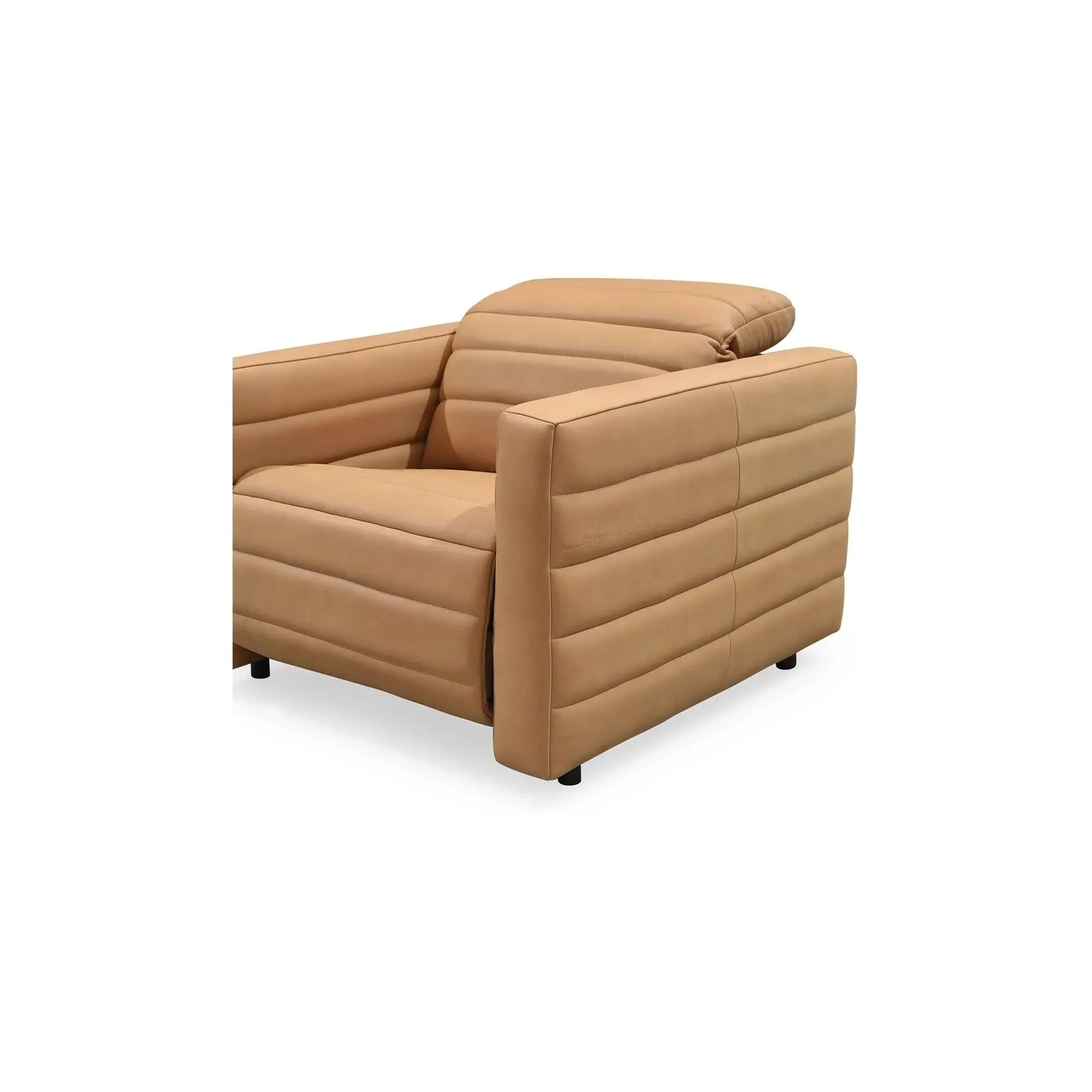 Moe's Home Collection Juno Tan Leather Power Recliner Chair - Image 2