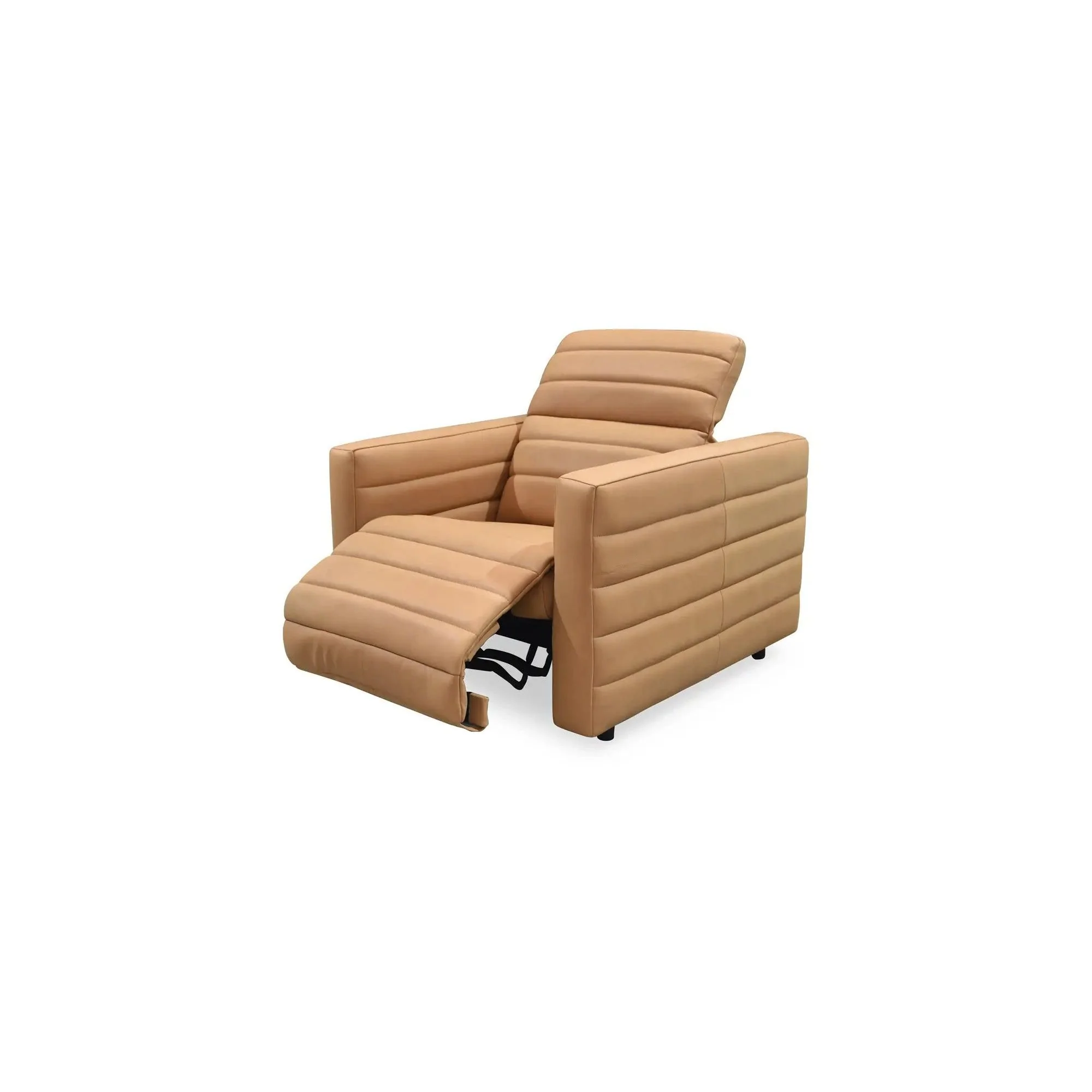 Moe's Home Collection Juno Tan Leather Power Recliner Chair - Image 6