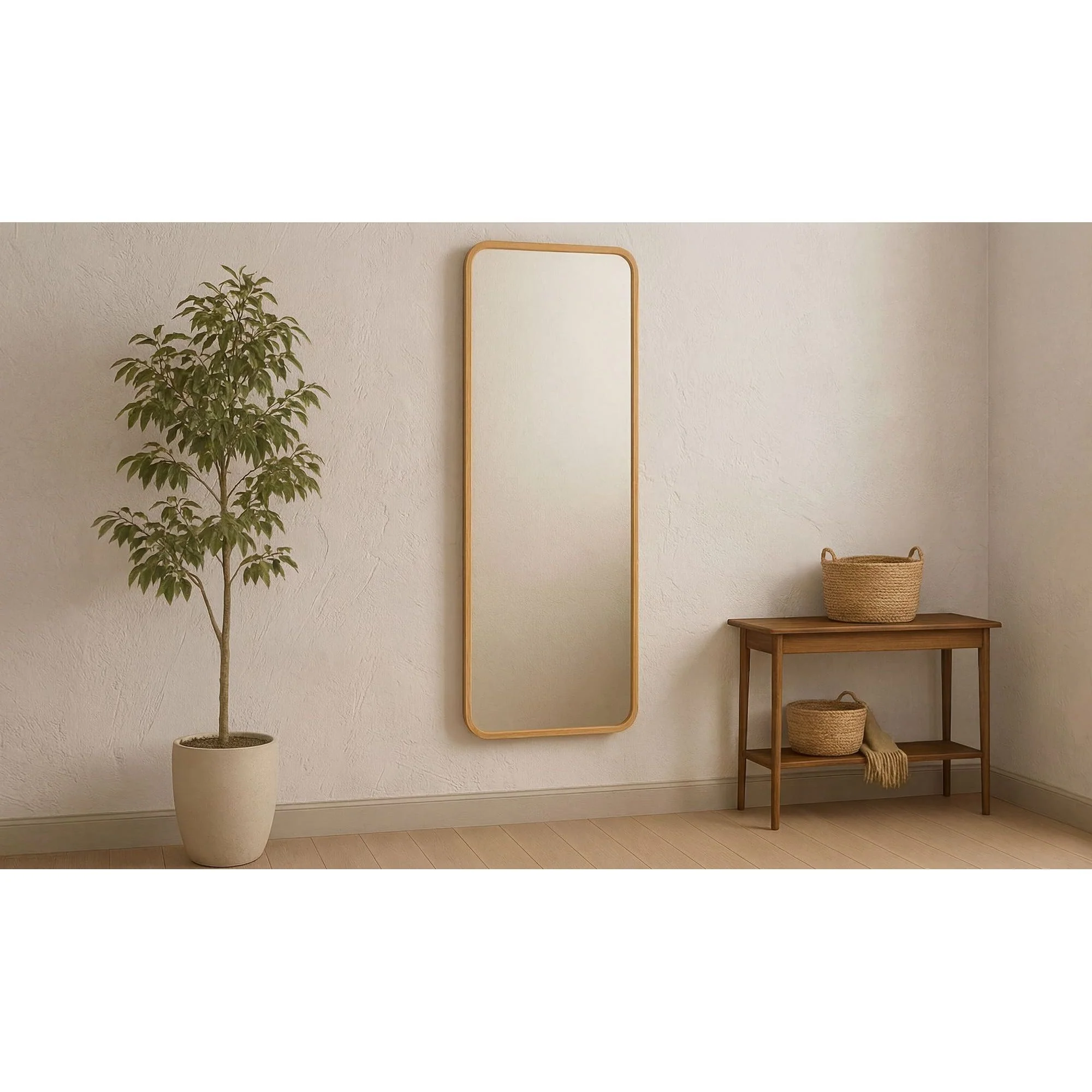 Moe's Home Kai Floor Mirror Oak - Image 2