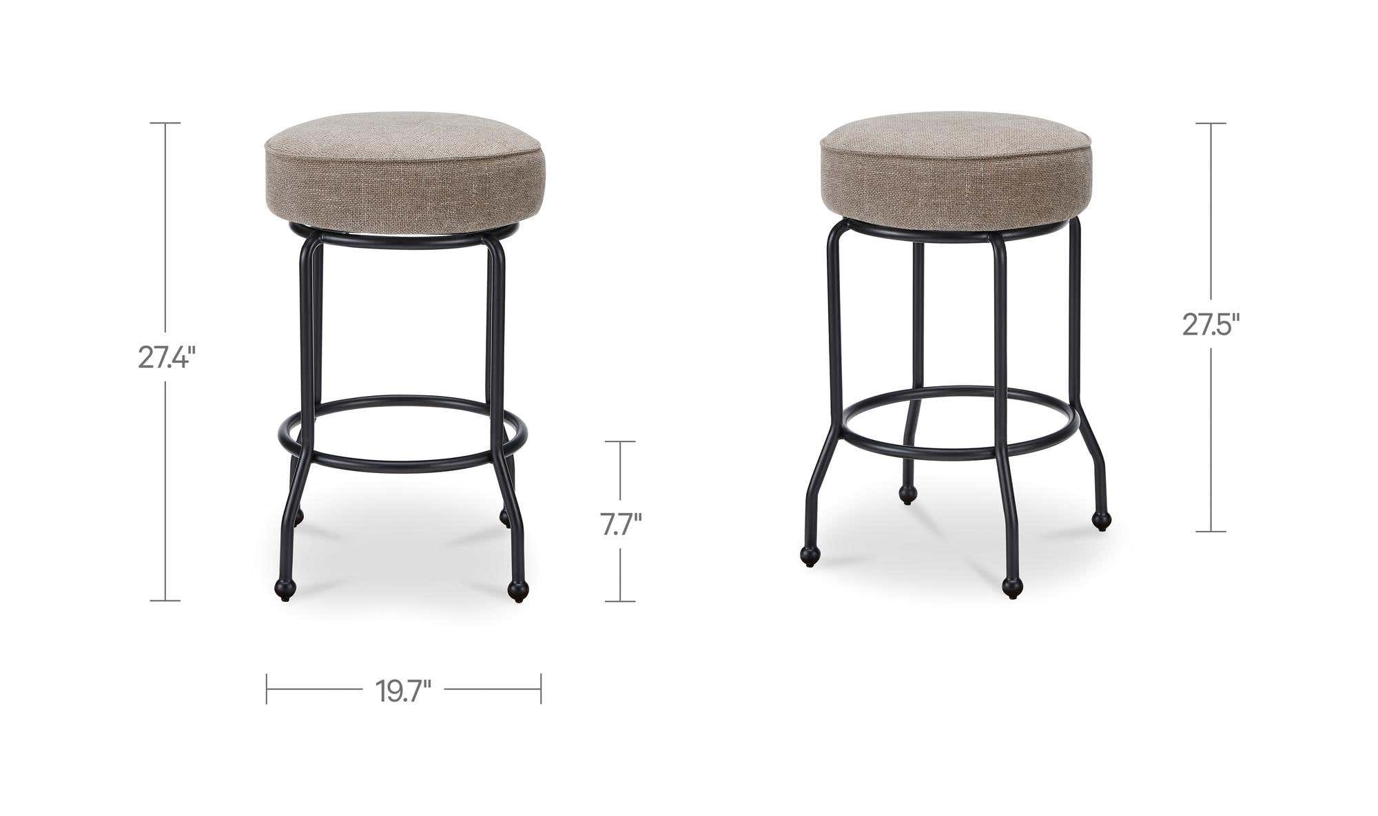 Moe's Home Kelsey Swivel Counter Stool Light Brown - Image 6