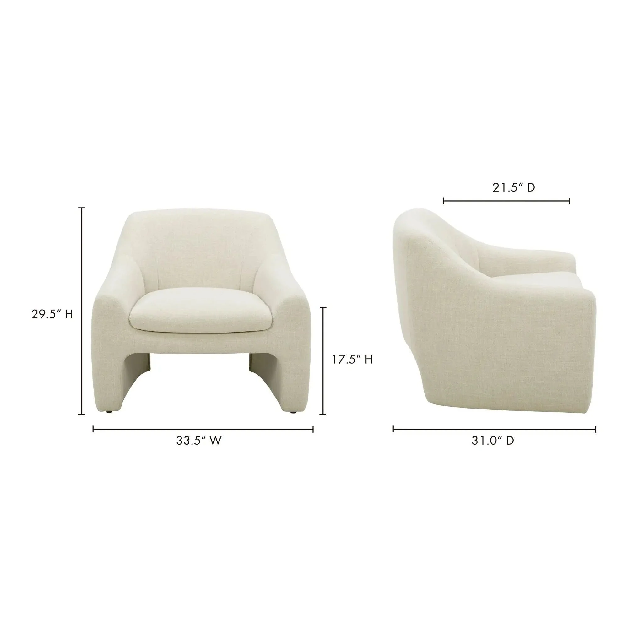 Moe's Home Collection Kenzie Dune Accent Chair - Image 11