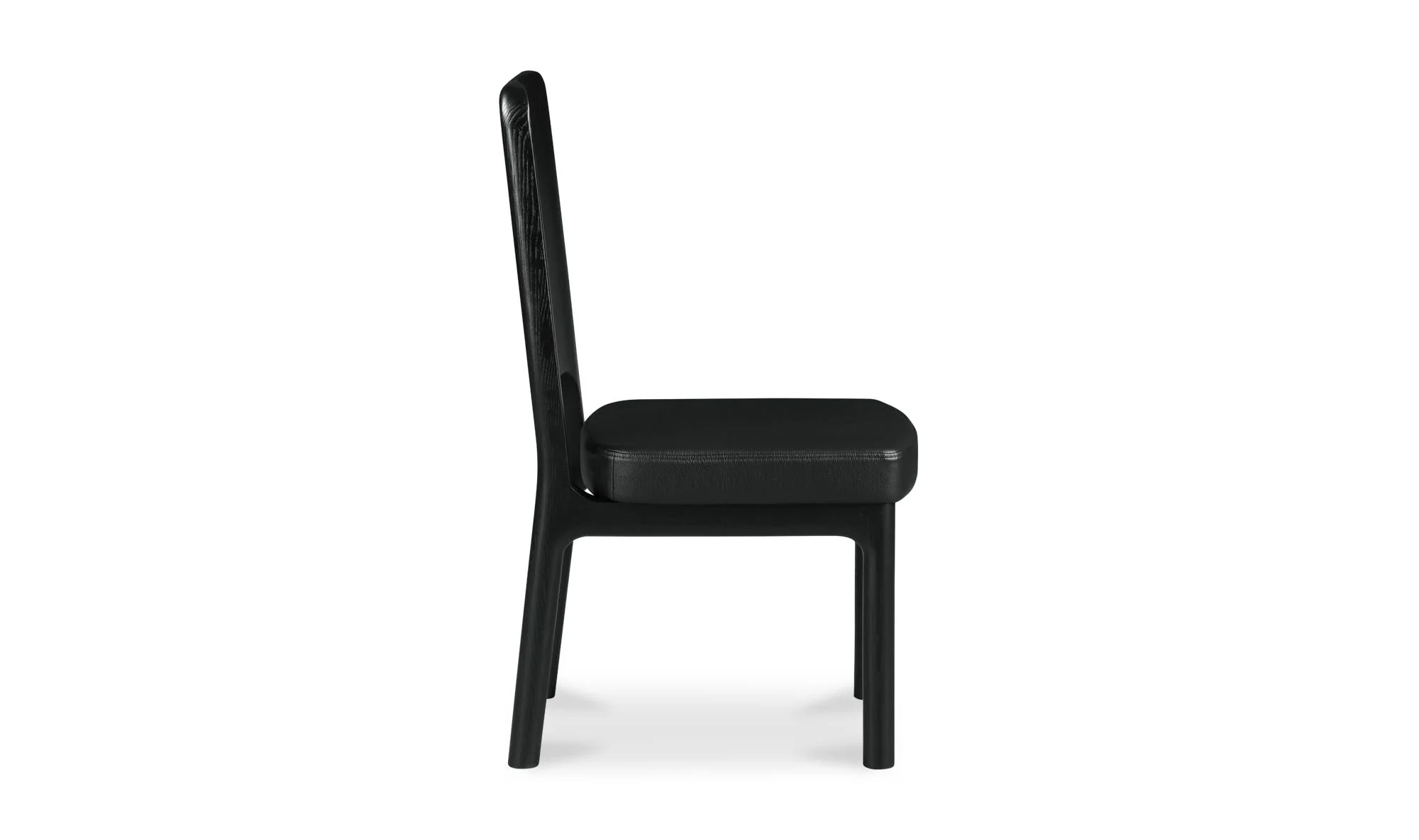 Moe's Home Kerr Dining Chair Vegan Leather Black-Set Of Two - Image 7