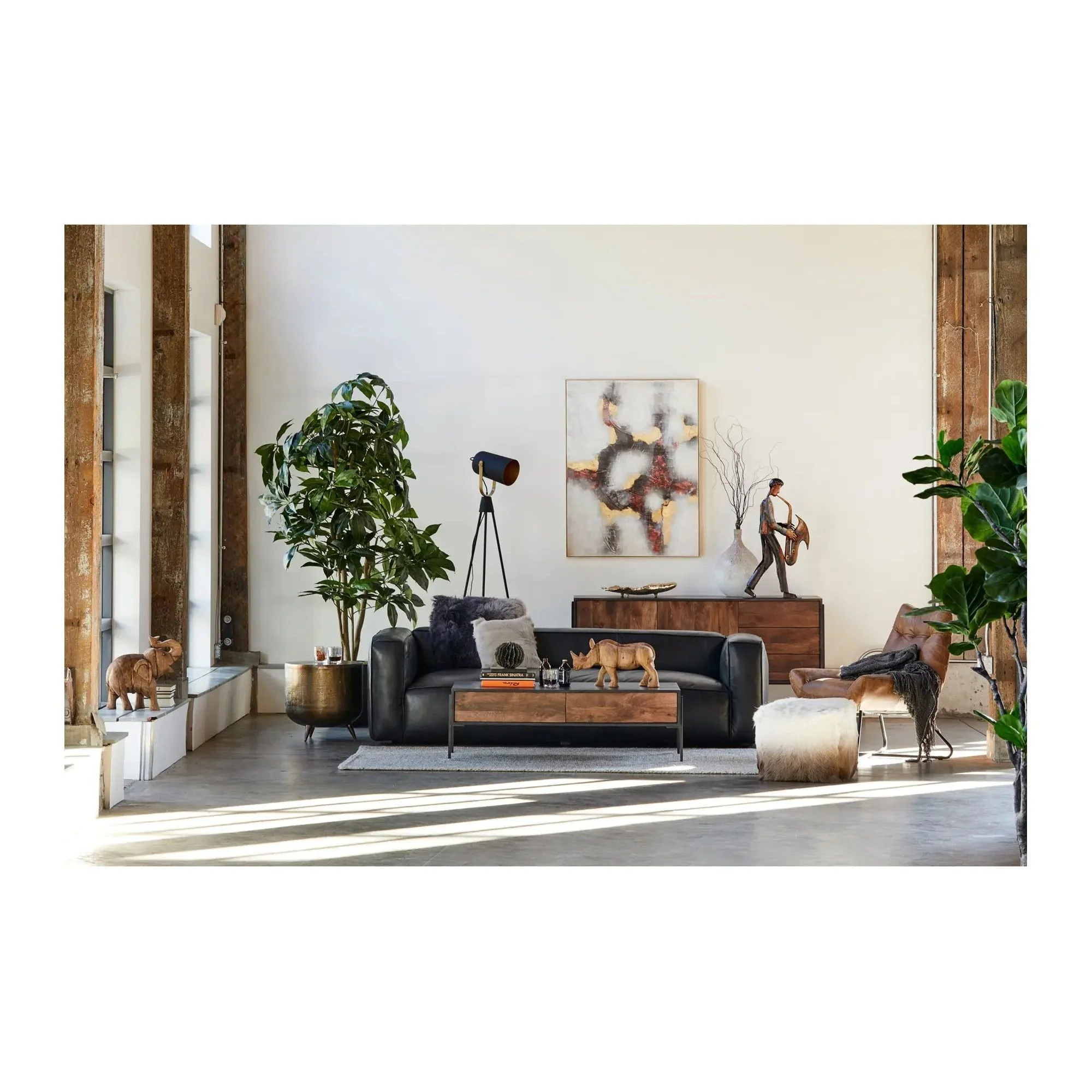 Moe's Home Collection Kettel Copper Brass Accent Table - Image 2