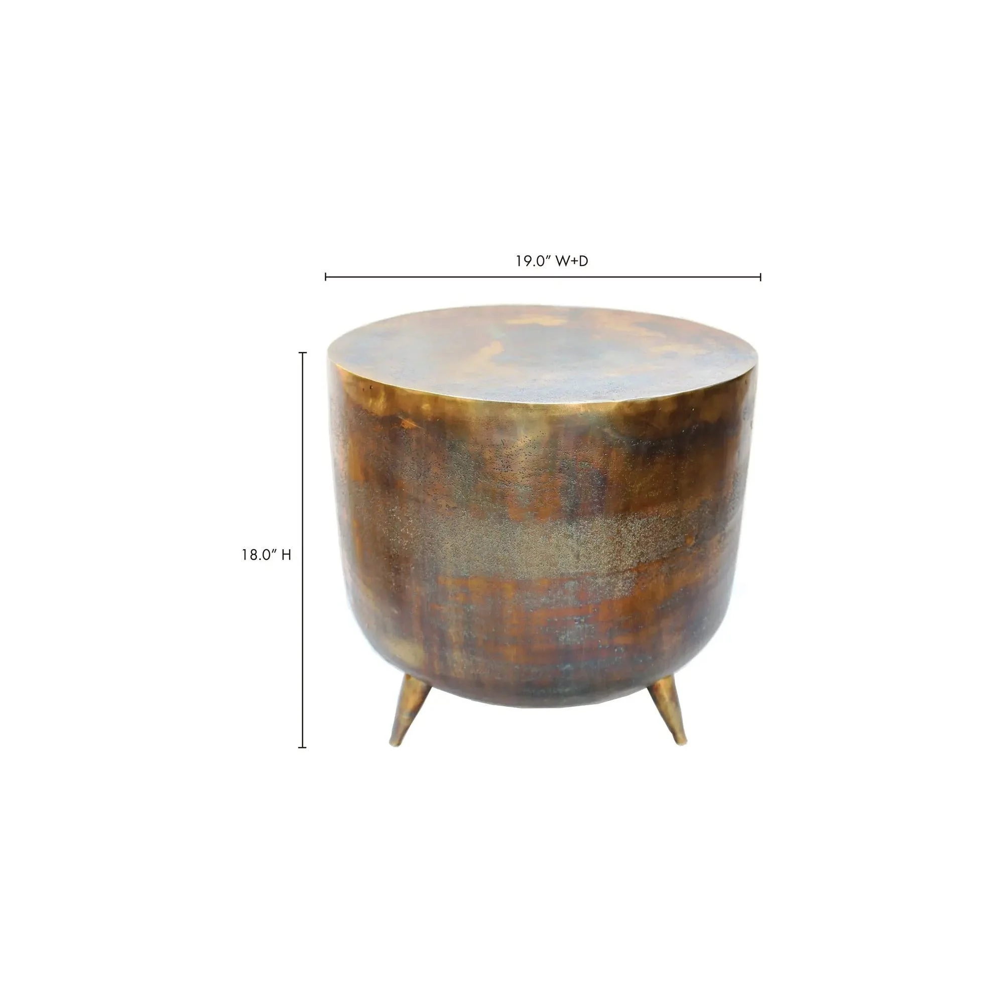 Moe's Home Collection Kettel Copper Brass Accent Table - Image 6