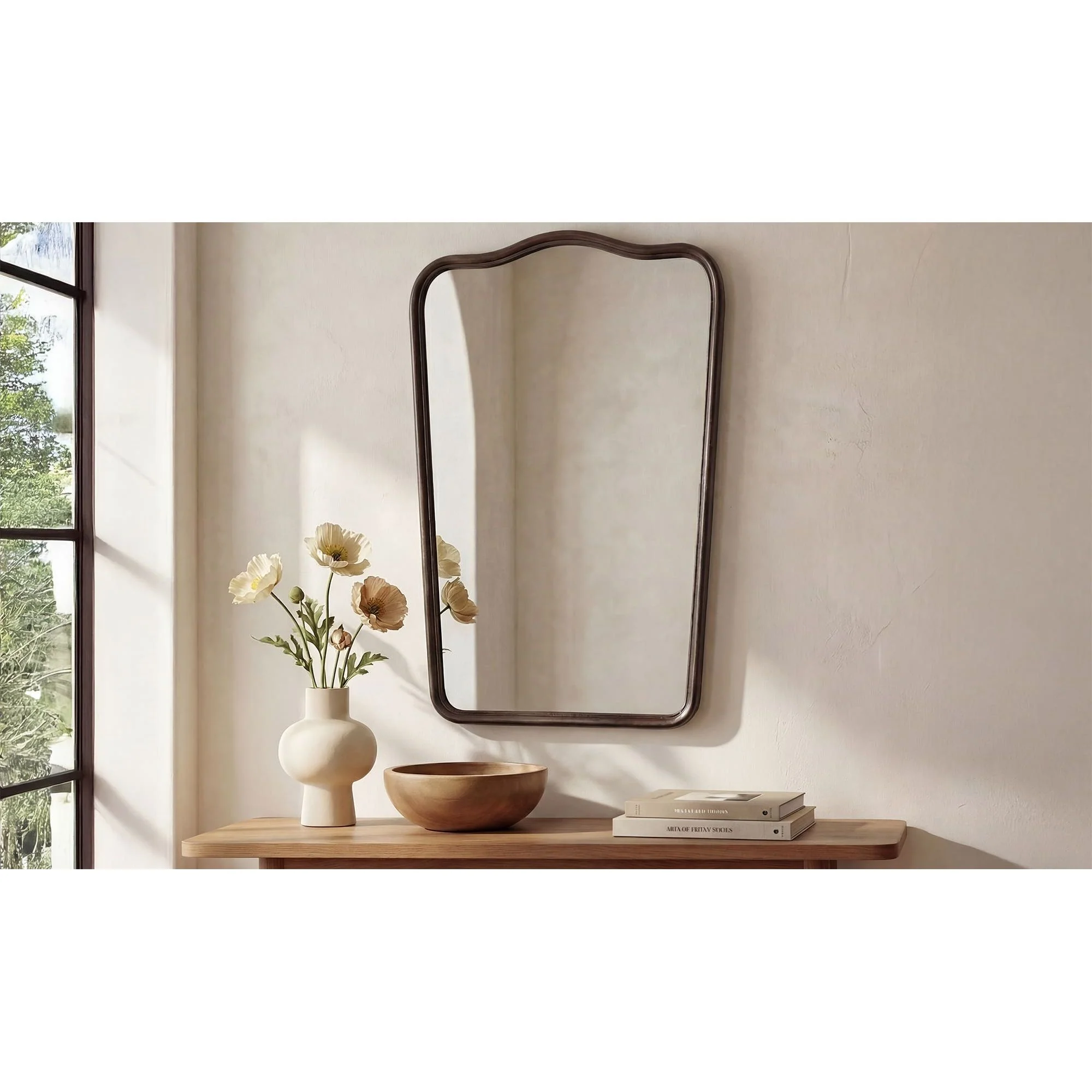 Moe's Home Keyes Mirror Blackened Bronze Cast Aluminum - Image 2