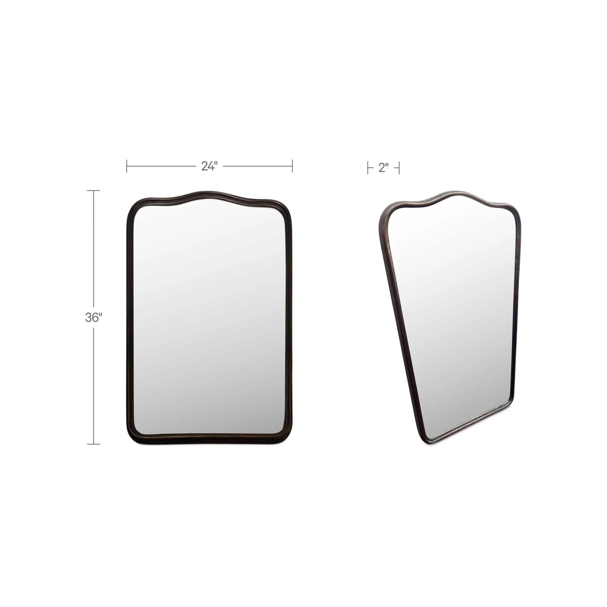 Moe's Home Keyes Mirror Blackened Bronze Cast Aluminum - Image 4