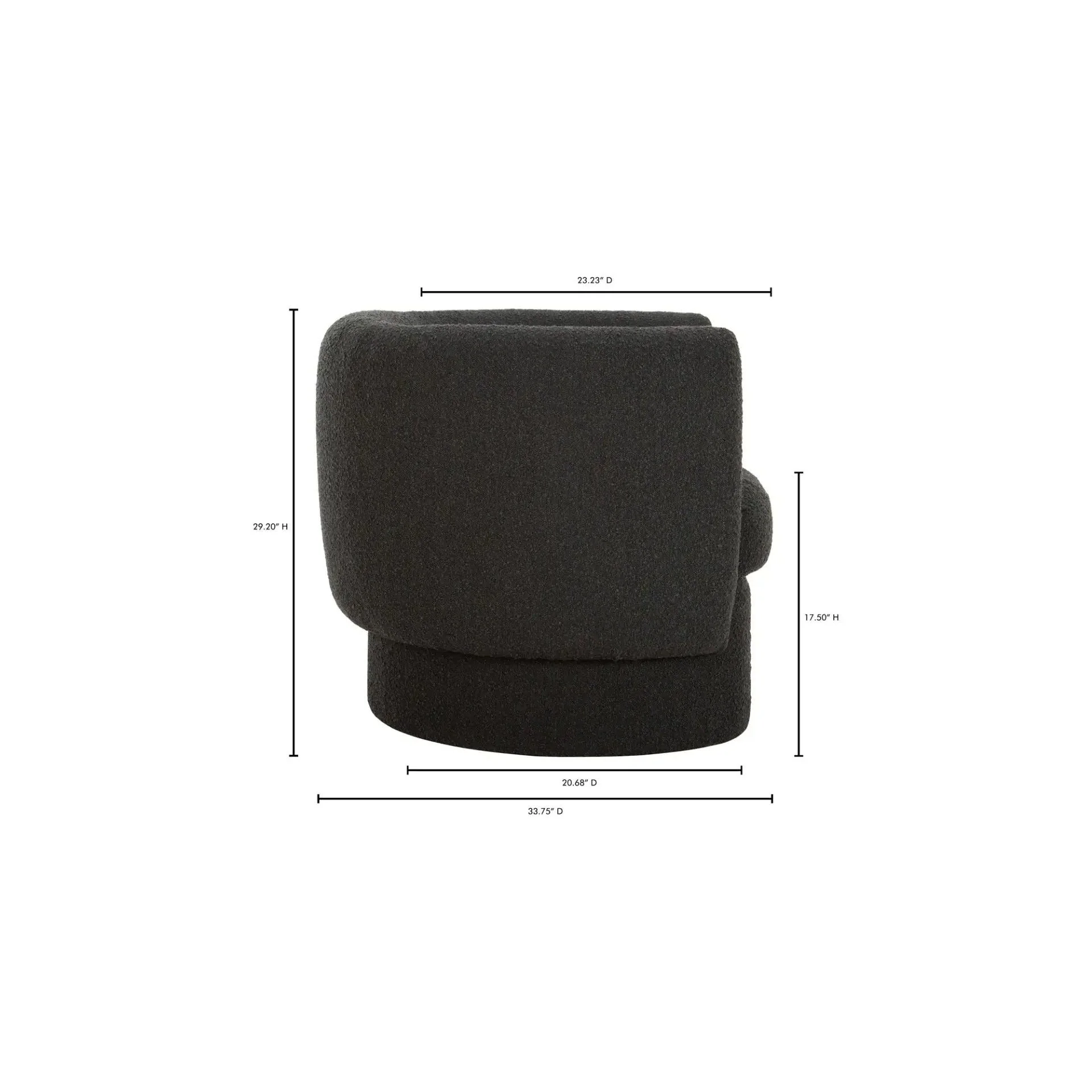 Moe's Home Collection Koba Black Chair - Image 7