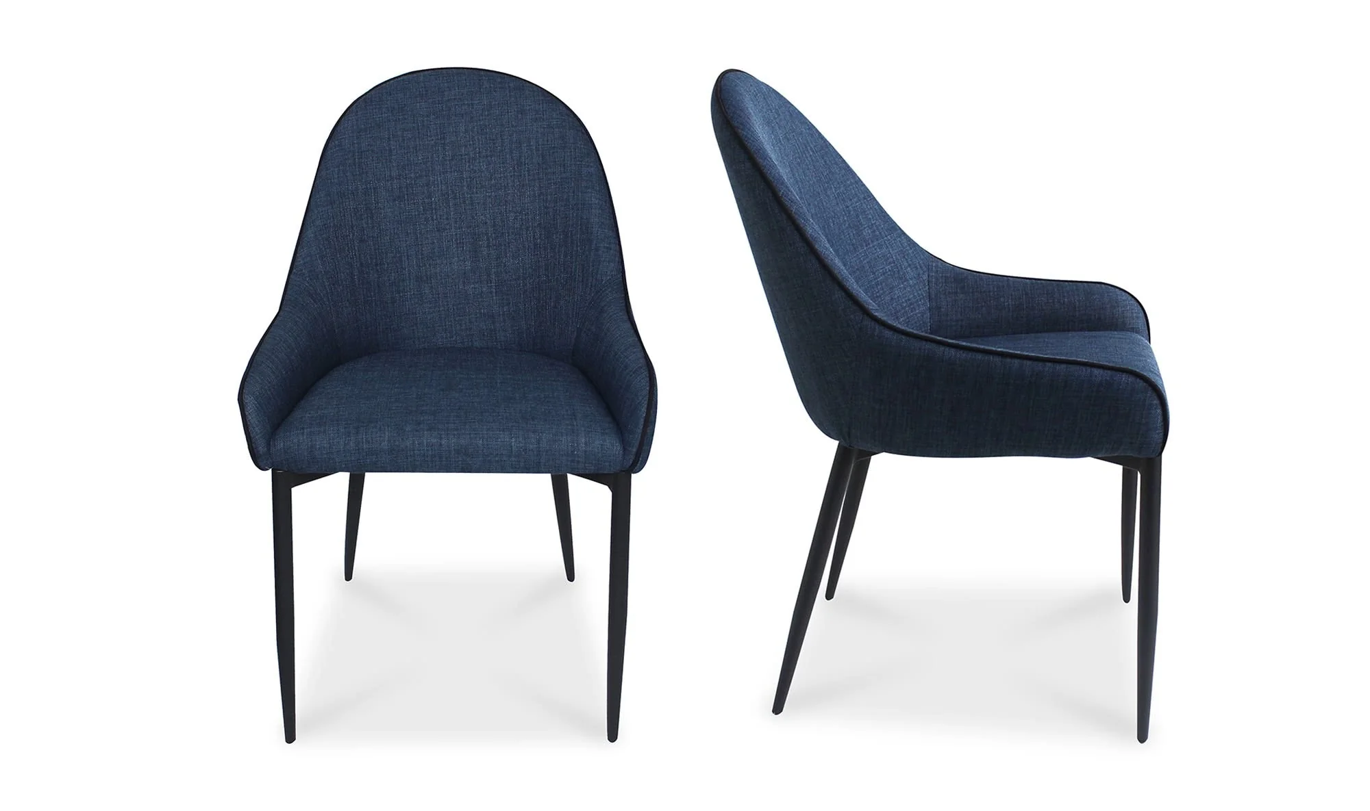 Moe's Home Lapis Dining Chair Dark Blue - Set Of Two