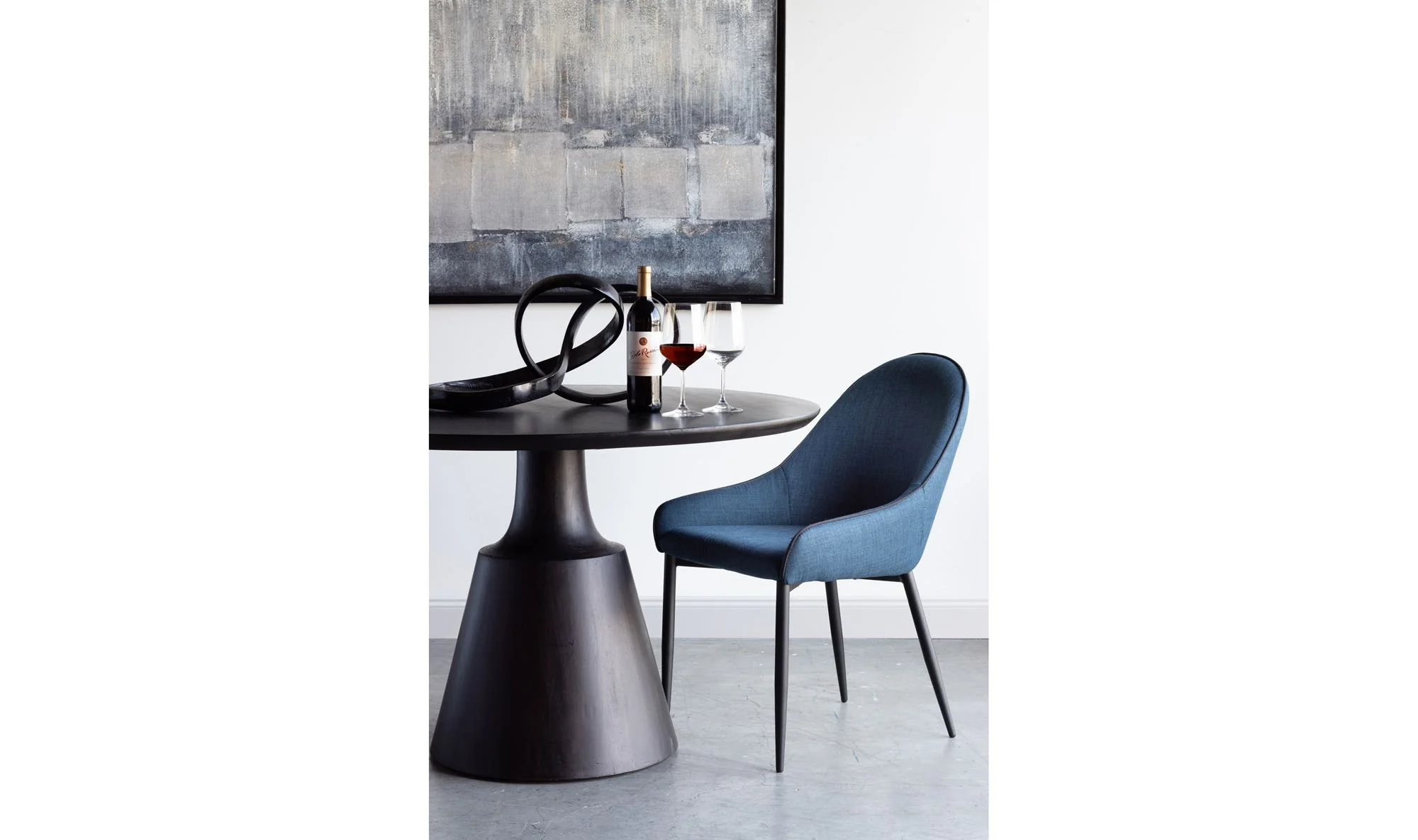Moe's Home Lapis Dining Chair Dark Blue - Set Of Two - Image 2