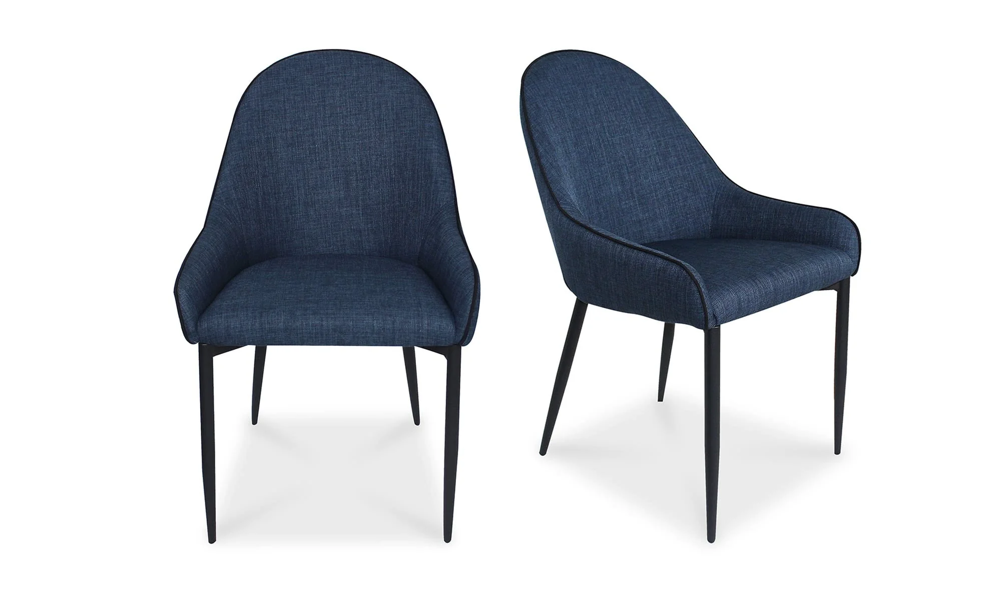 Moe's Home Lapis Dining Chair Dark Blue - Set Of Two - Image 3