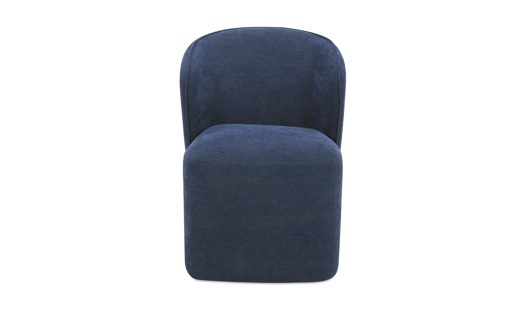 Moe's Home Larson Rolling Dining Chair Navy Blue