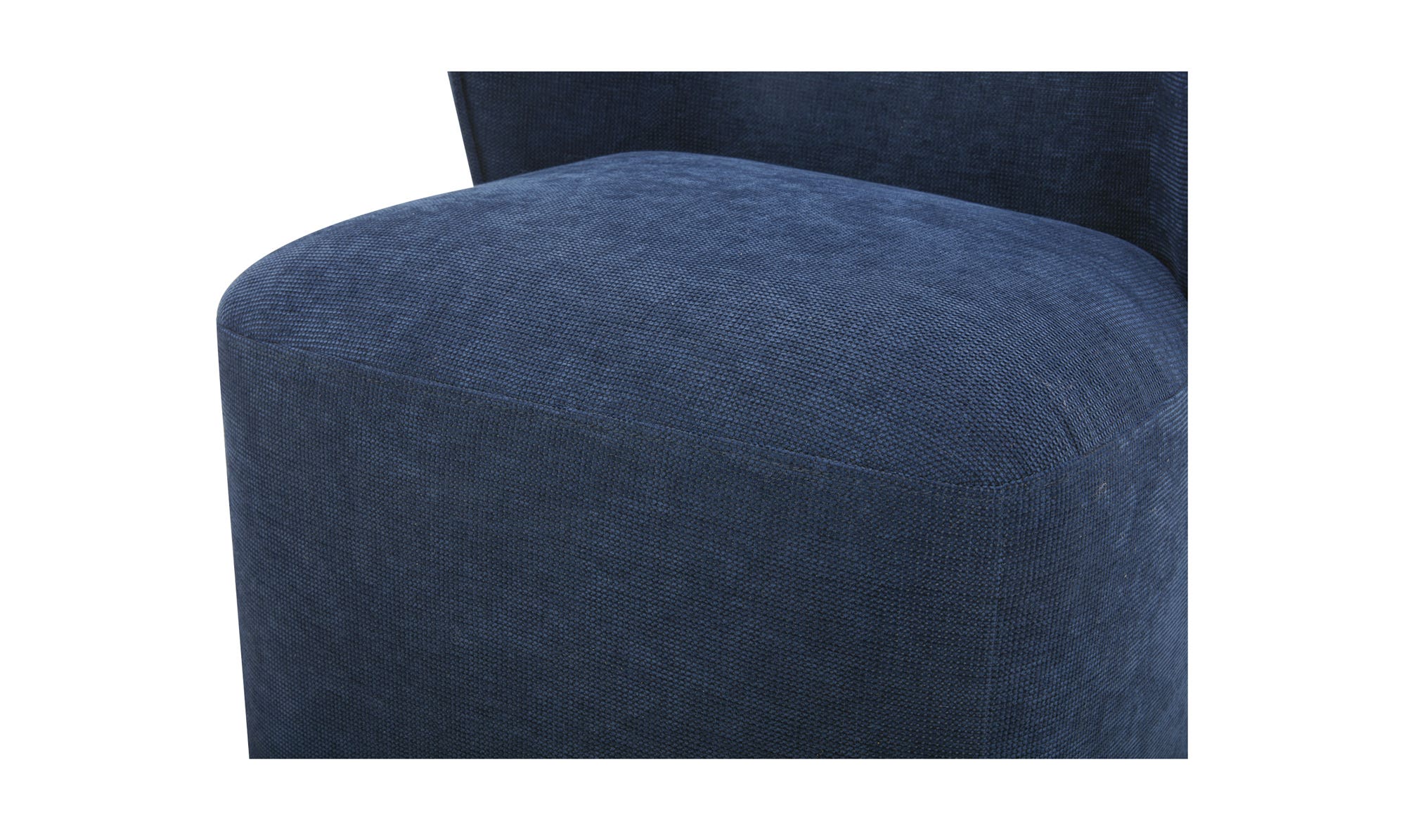 Moe's Home Larson Rolling Dining Chair Navy Blue - Image 8