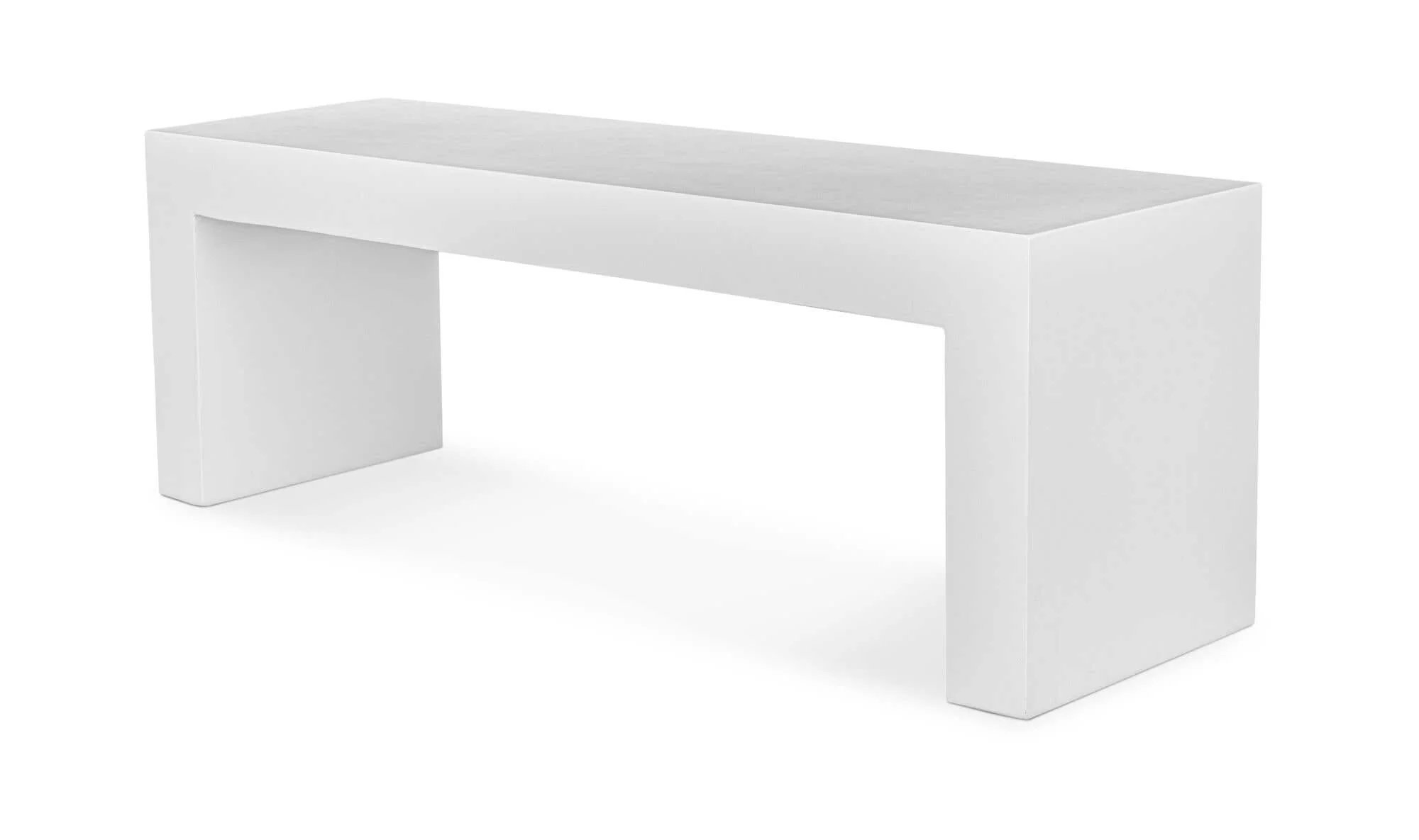 Moe's Home Lazarus Outdoor Bench White - Image 4