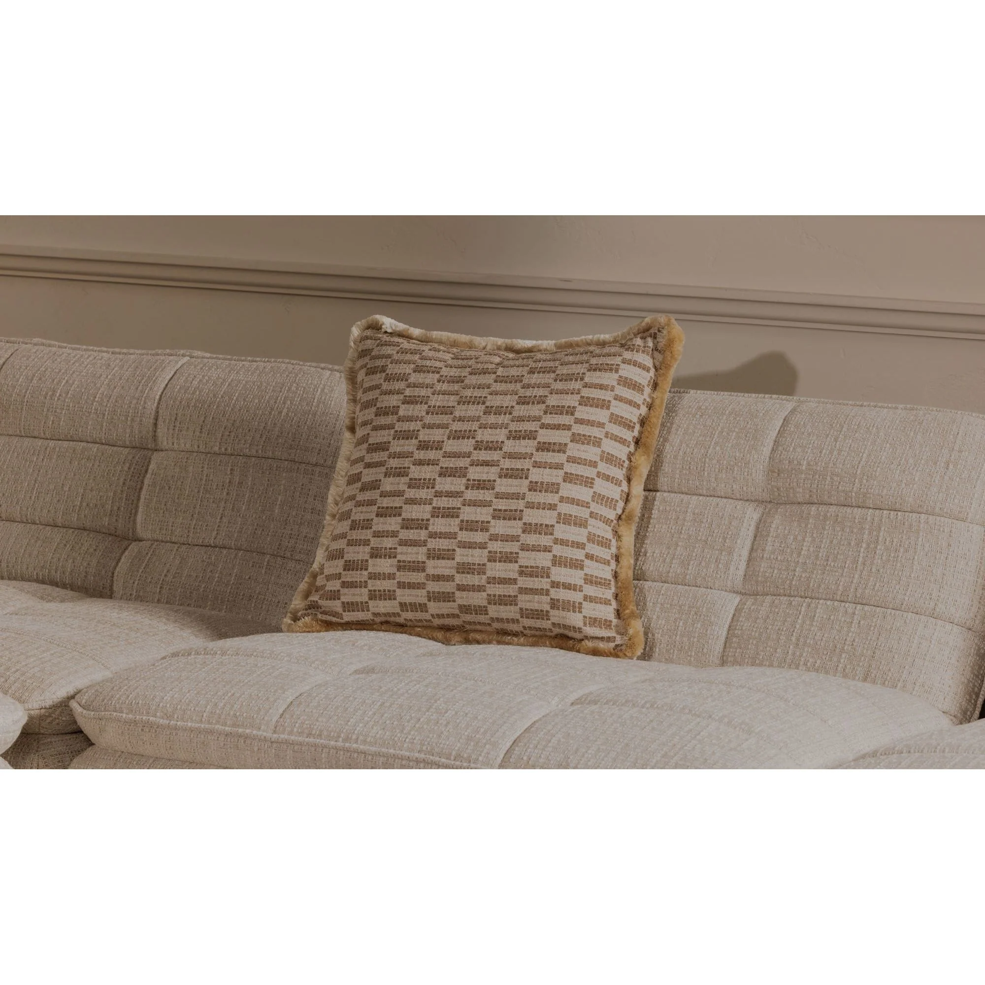 Moe's Home Leone Cushion Taupe - Image 2