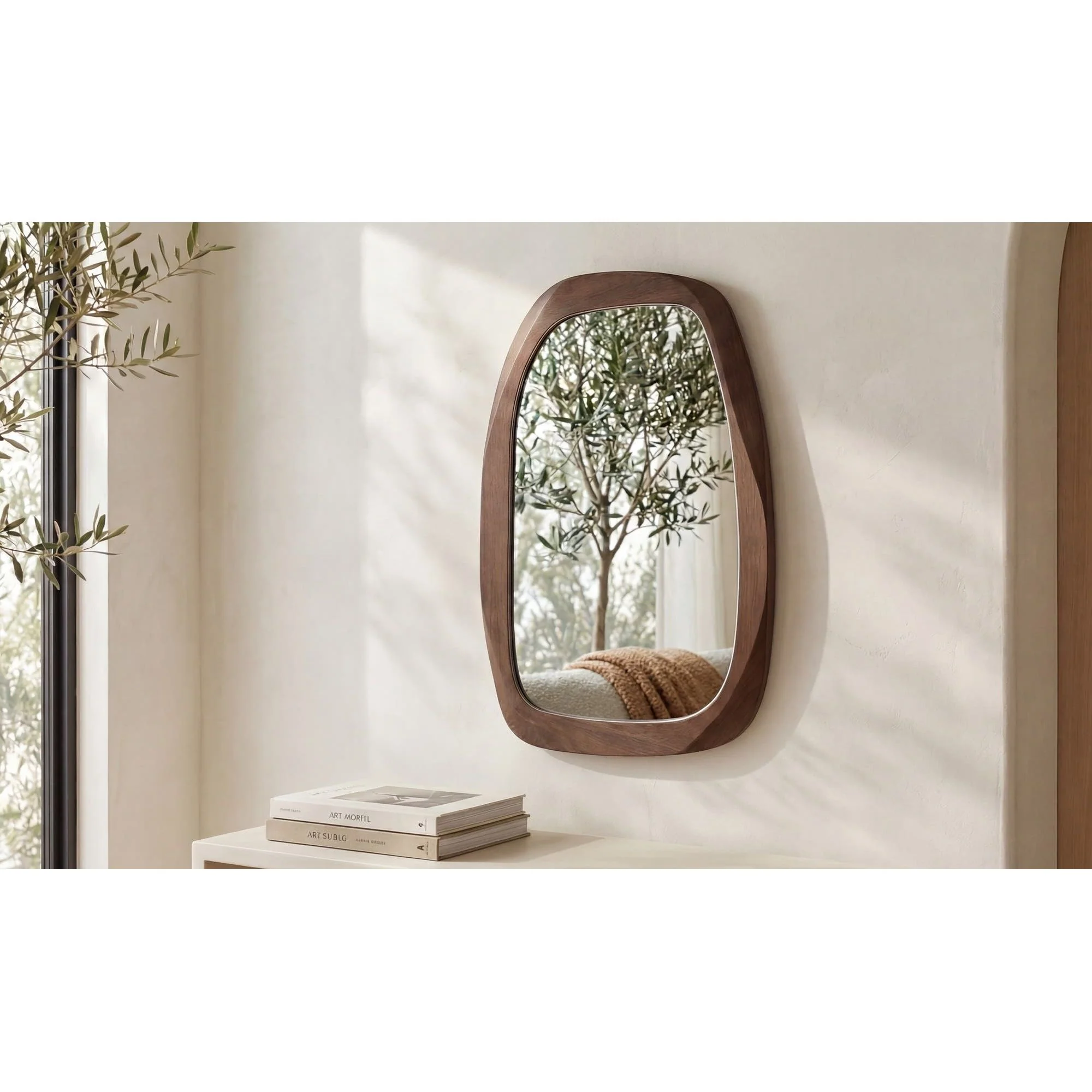 Moe's Home Levi Mirror Brown - Image 2